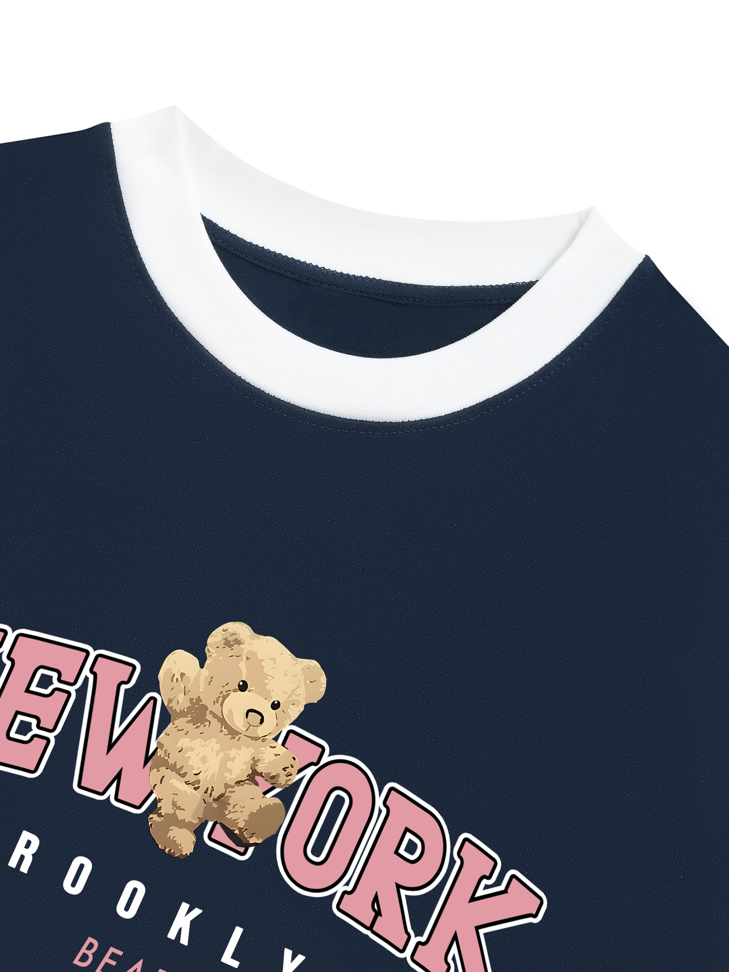 Áo Thun Ringer Relaxed Fit City Pink New York Bear