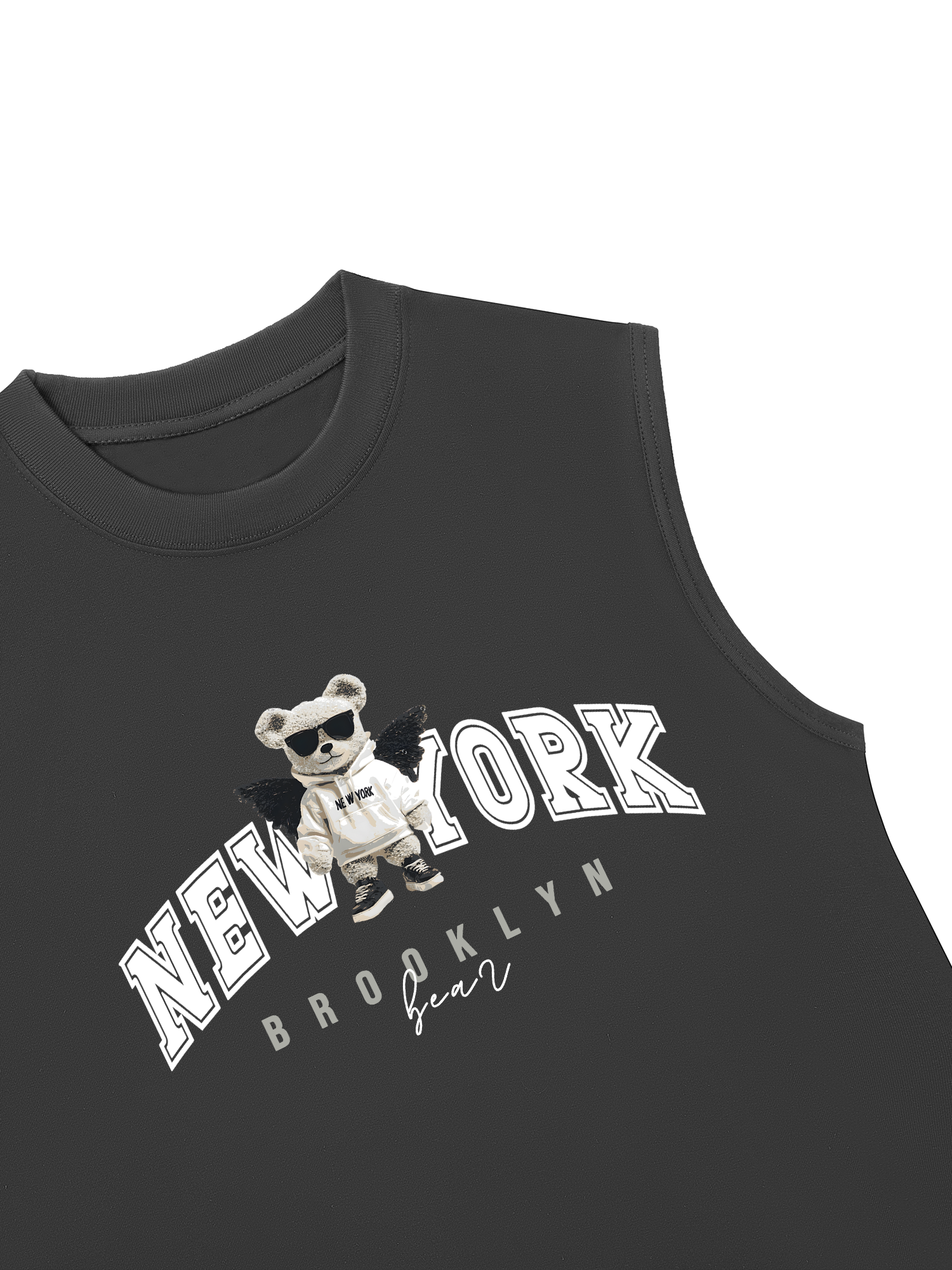 Áo Ba Lỗ Relaxed Fit City New York Bear