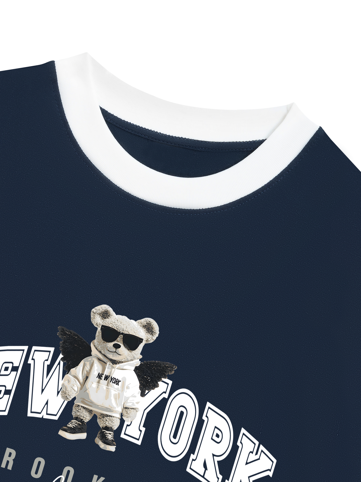 Áo Thun Ringer Relaxed Fit City New York Bear