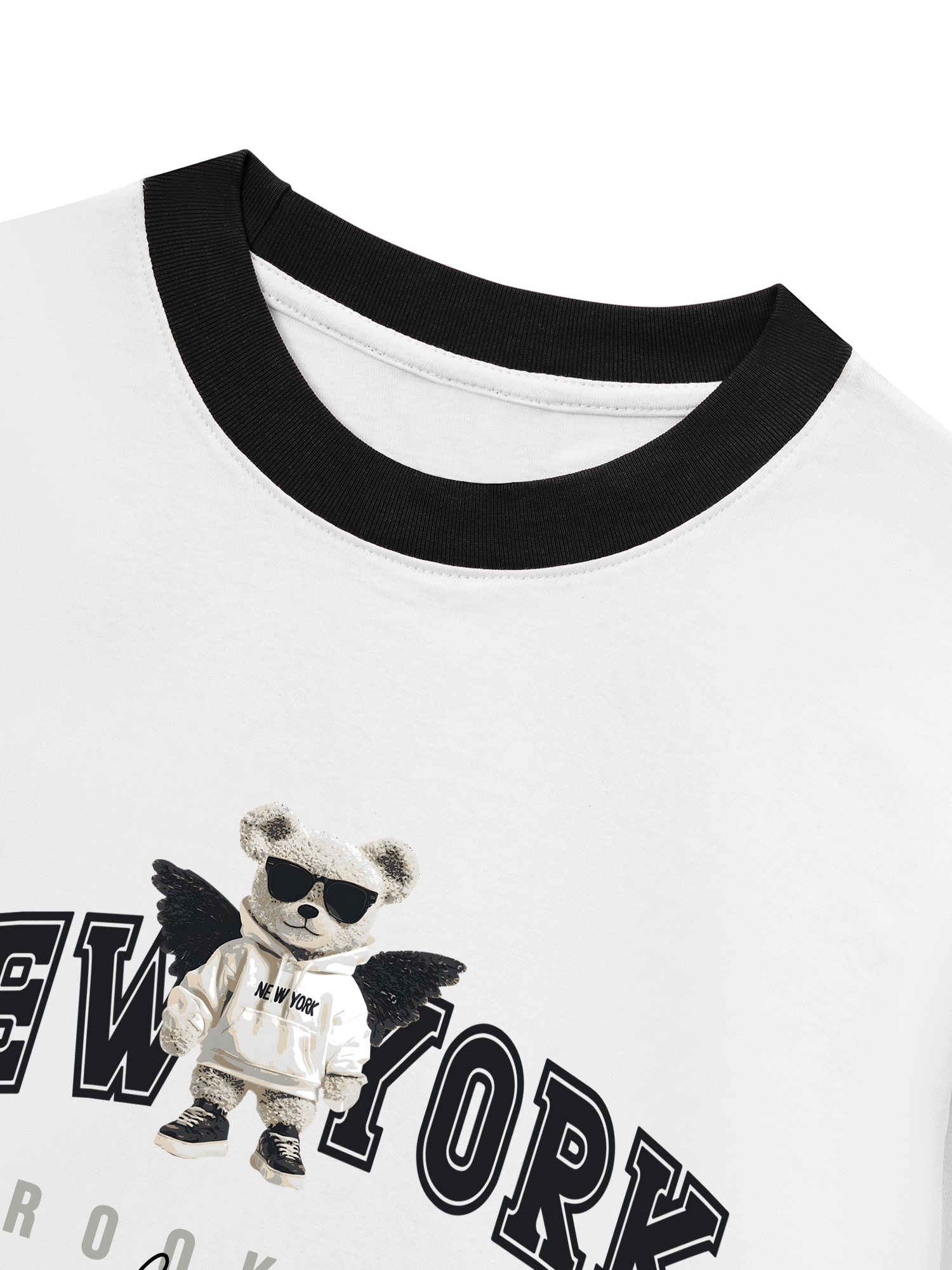 Áo Thun Ringer Relaxed Fit City New York Bear