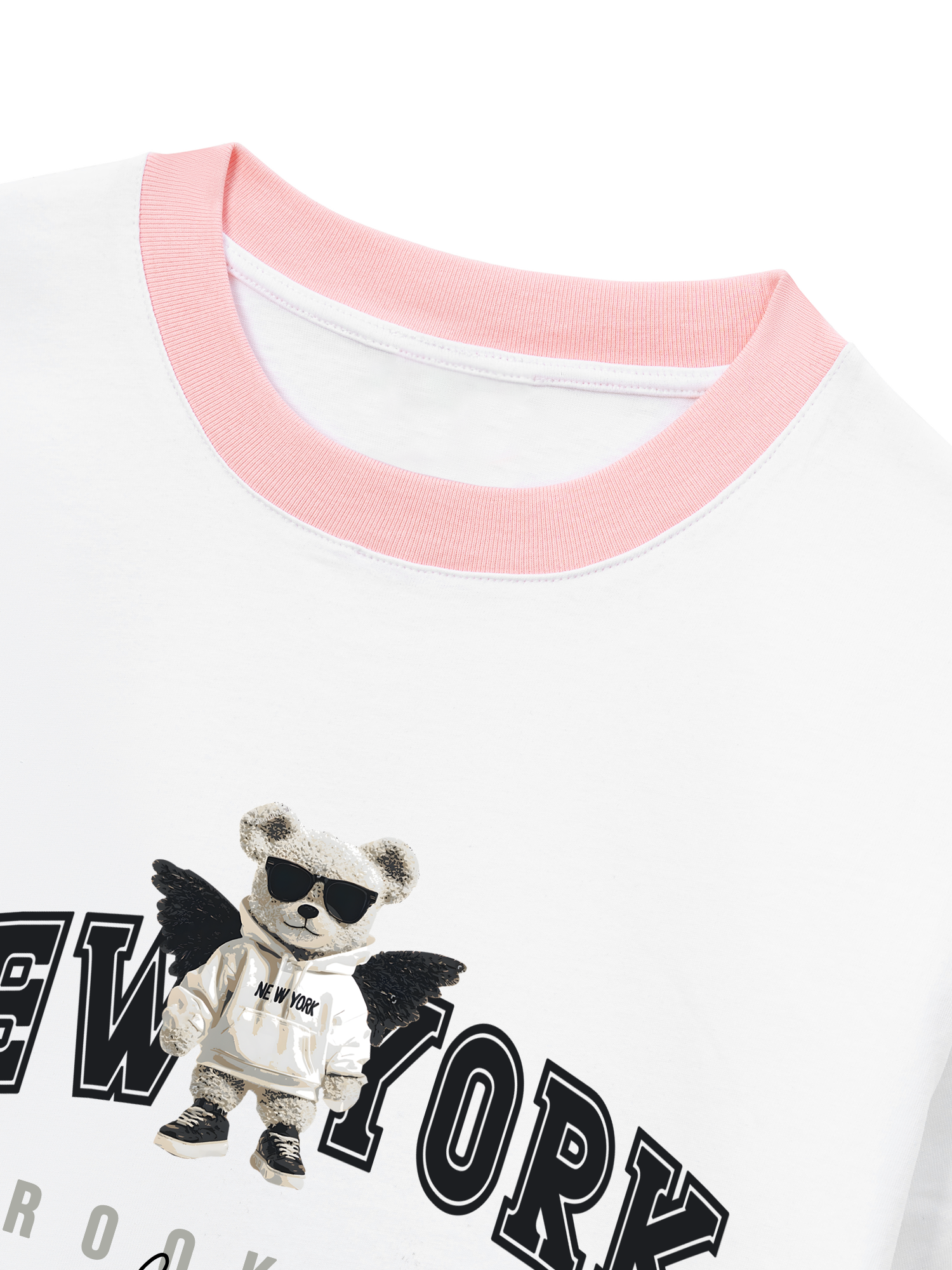 Áo Thun Ringer Relaxed Fit City New York Bear
