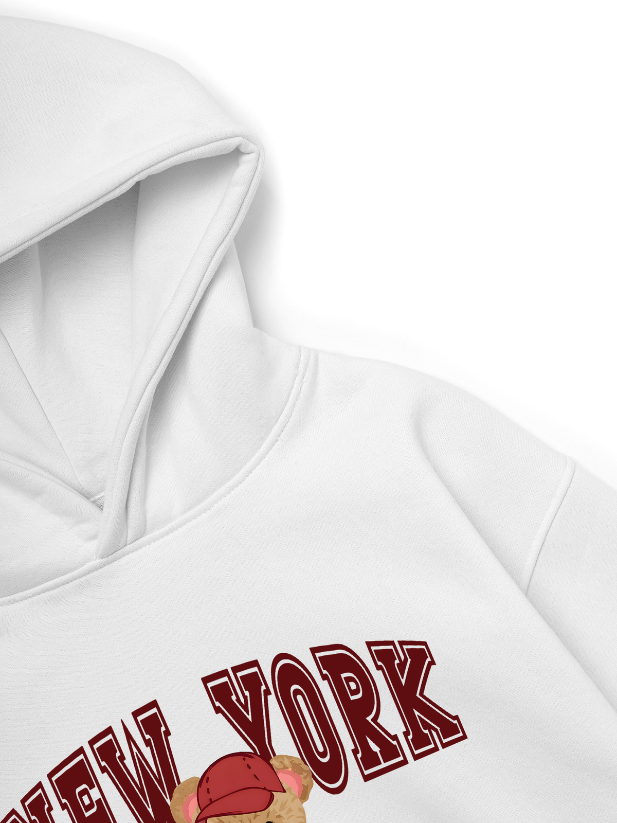 Áo Hoodie Nỉ Hai Da City New York Red Bear