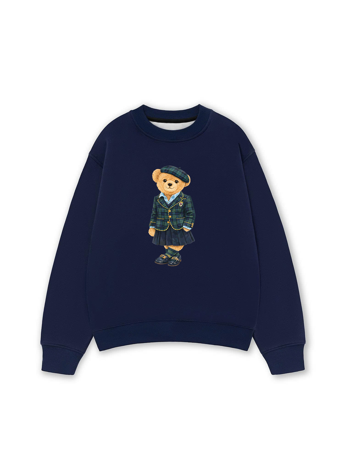 Áo Sweater Nỉ Hai Da Bear Three