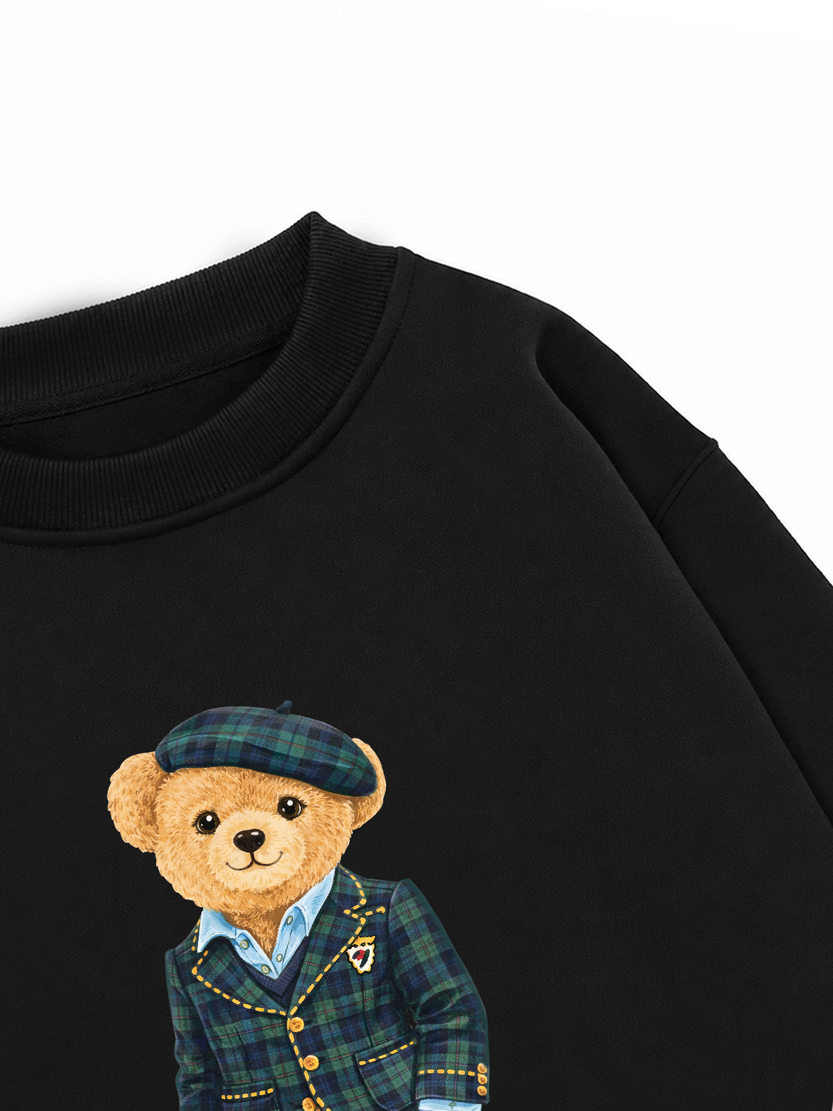 Áo Sweater Nỉ Hai Da Bear Three