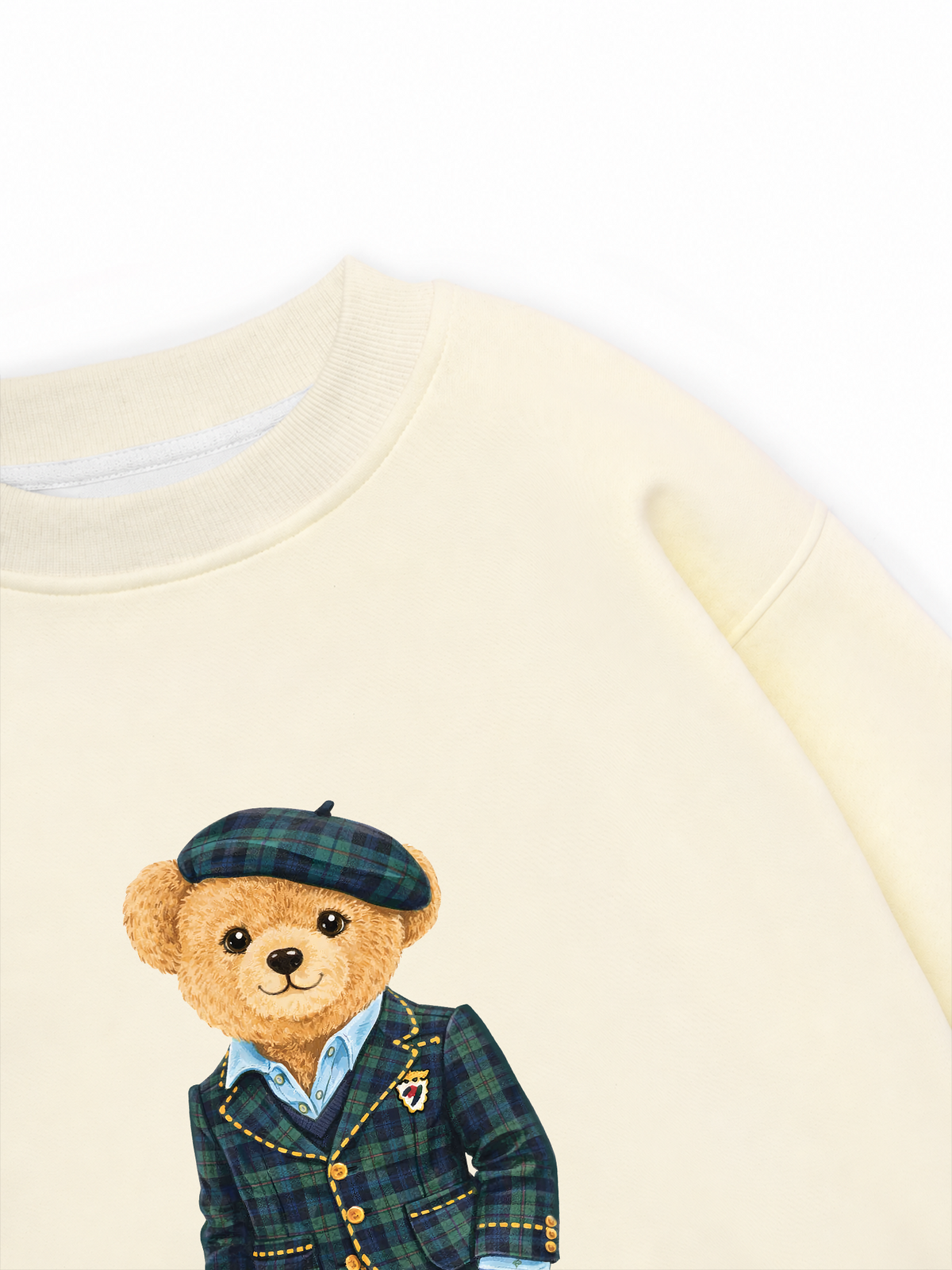 Áo Sweater Nỉ Hai Da Bear Three