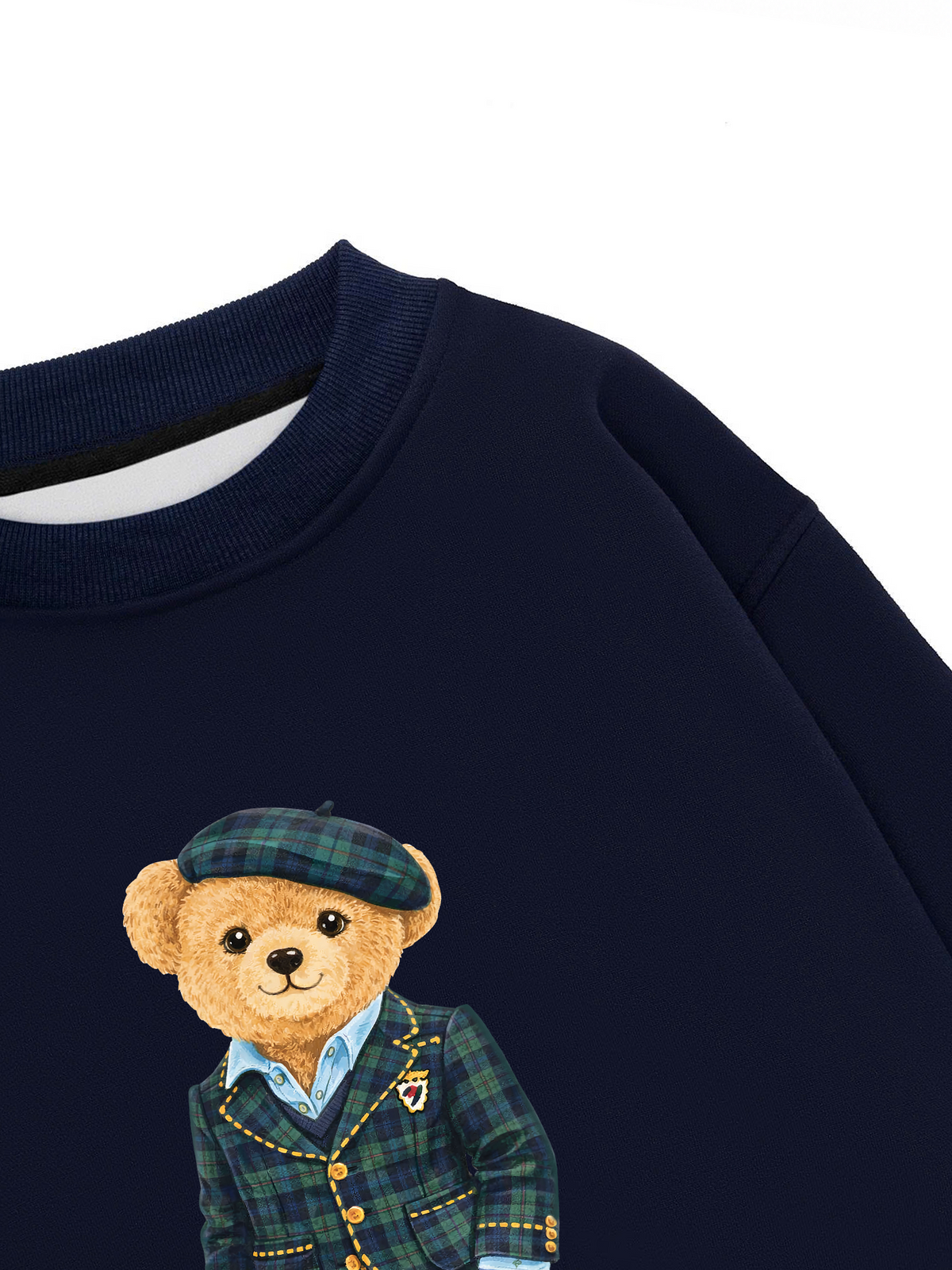 Áo Sweater Nỉ Hai Da Bear Three