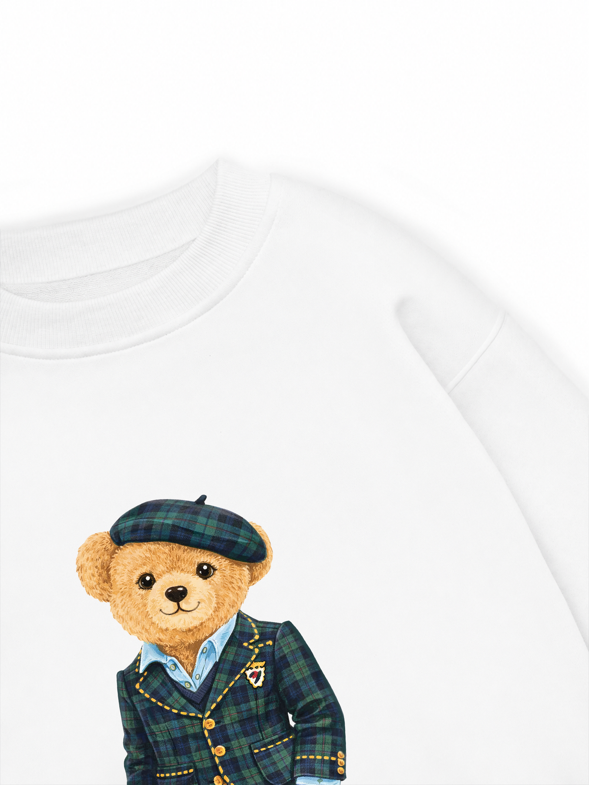 Áo Sweater Nỉ Hai Da Bear Three