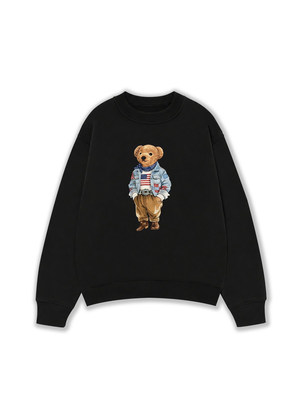 Áo Sweater Nỉ Hai Da Cowboy Bear