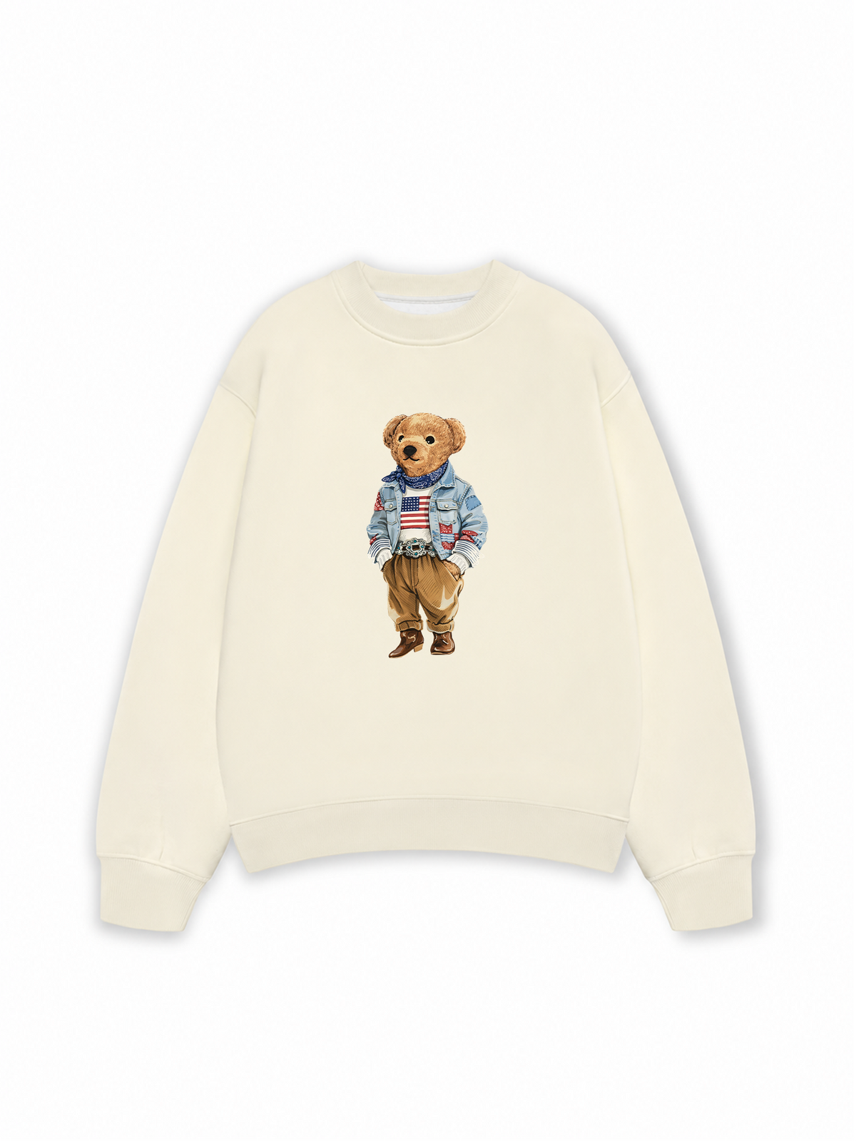 Áo Sweater Nỉ Hai Da Cowboy Bear
