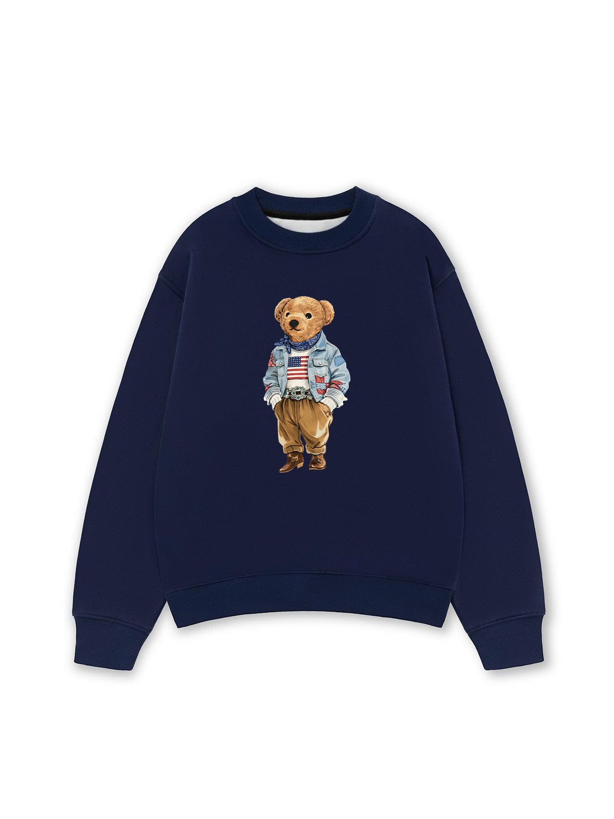 Áo Sweater Nỉ Hai Da Cowboy Bear