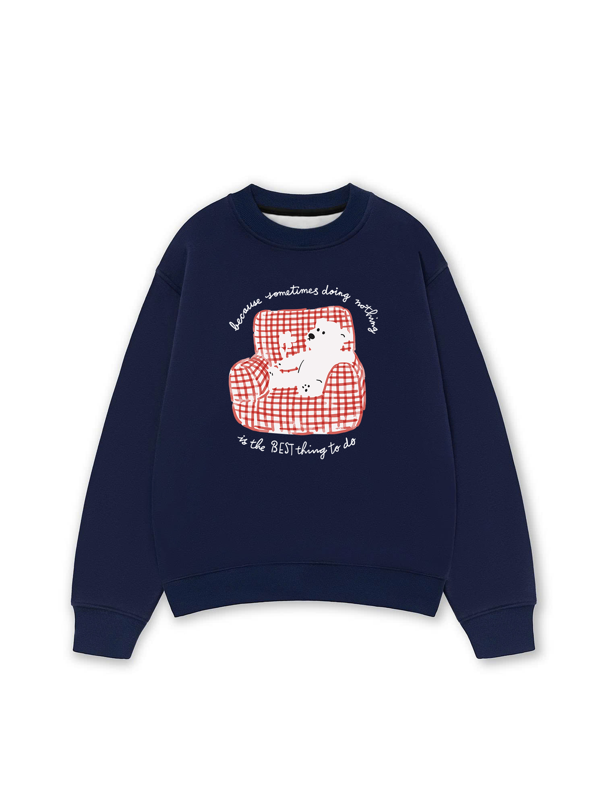 Áo Sweater Nỉ Hai Da Chill Bear At Home