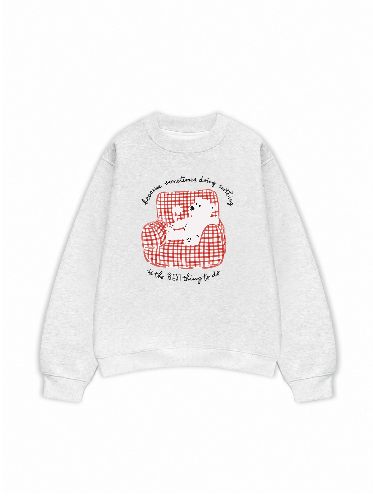 Áo Sweater Nỉ Hai Da Chill Bear At Home