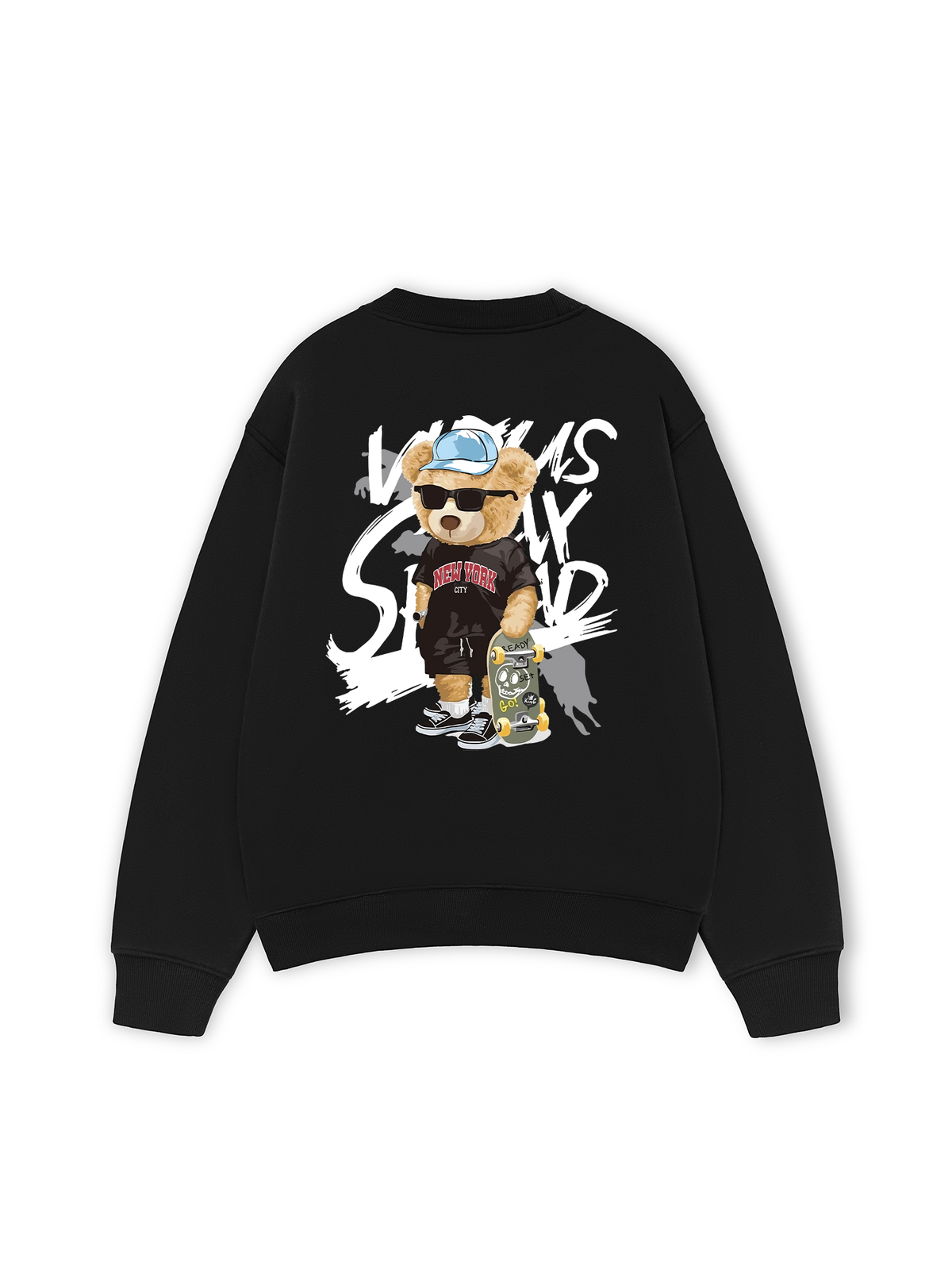 Áo Sweater Nỉ Hai Da New York Skate Bear