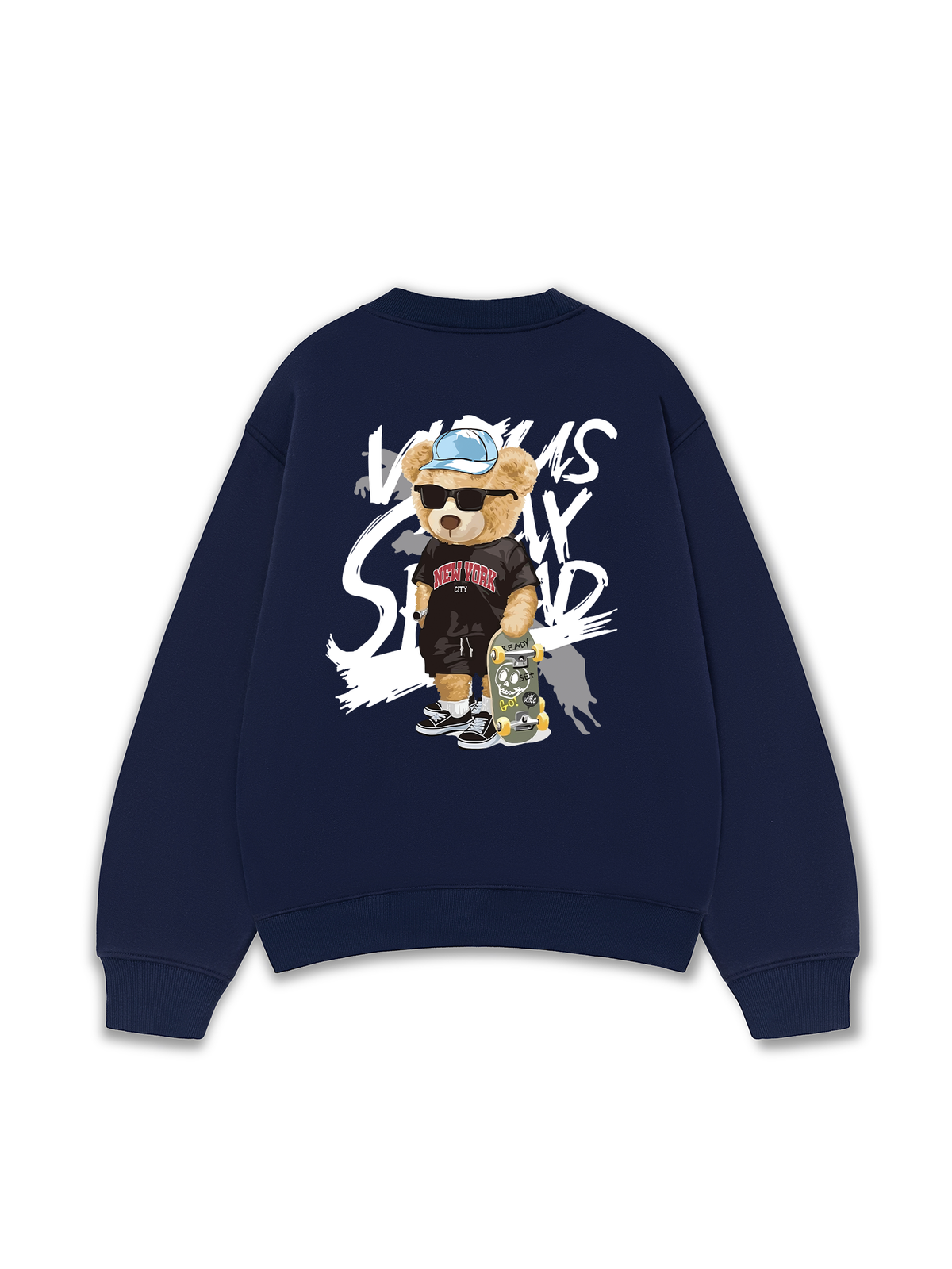 Áo Sweater Nỉ Hai Da New York Skate Bear