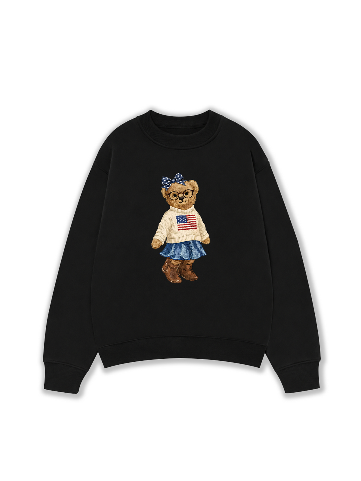 Áo Sweater Nỉ Hai Da Soft Girl Bear
