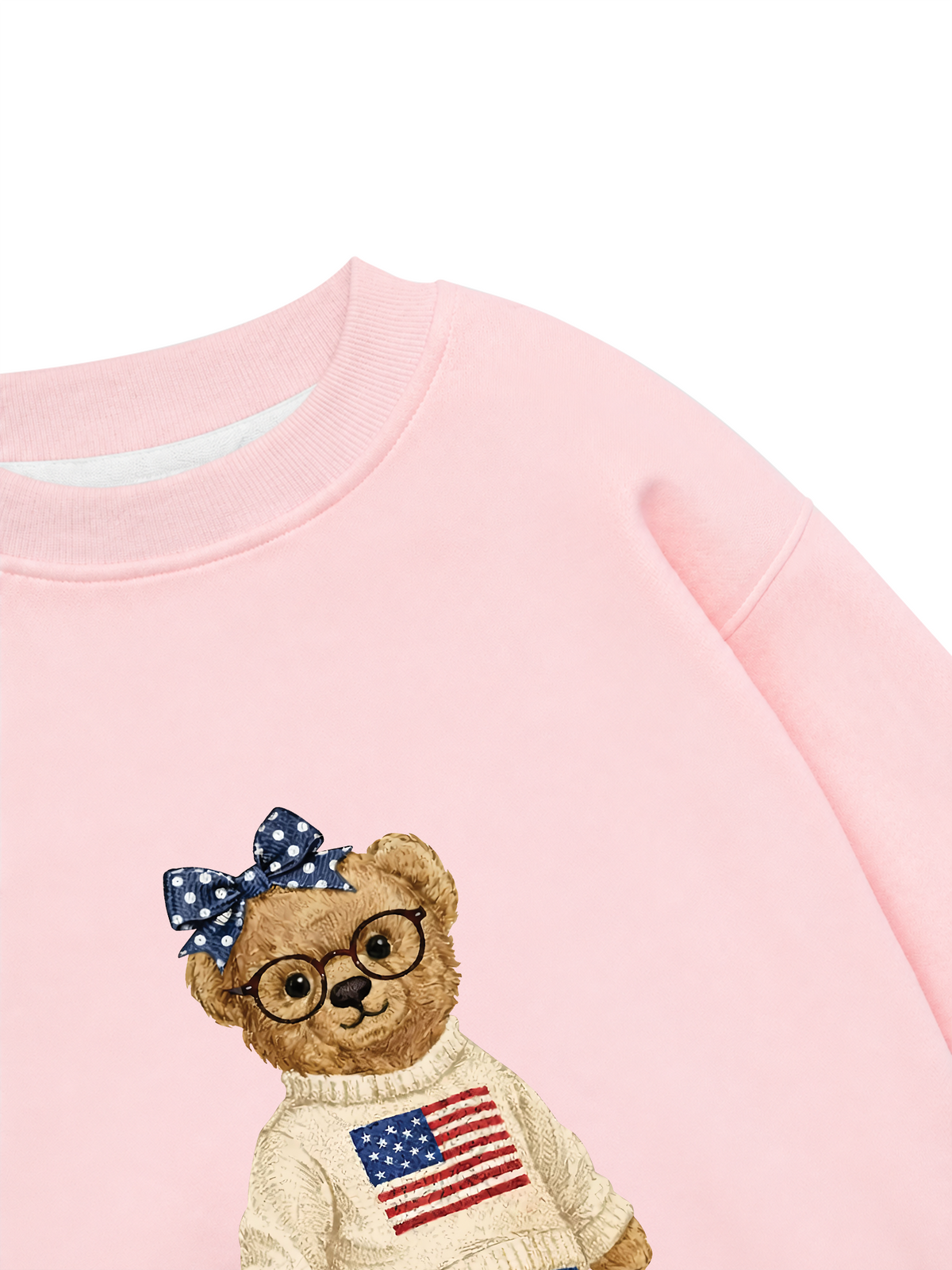 Áo Sweater Nỉ Hai Da Soft Girl Bear