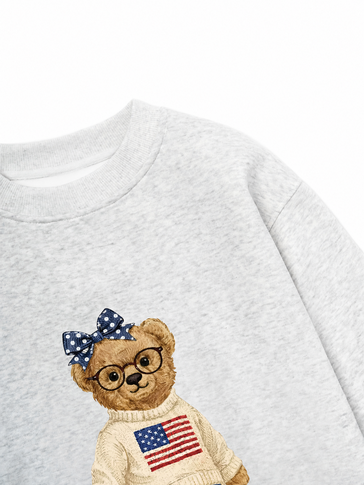 Áo Sweater Nỉ Hai Da Soft Girl Bear