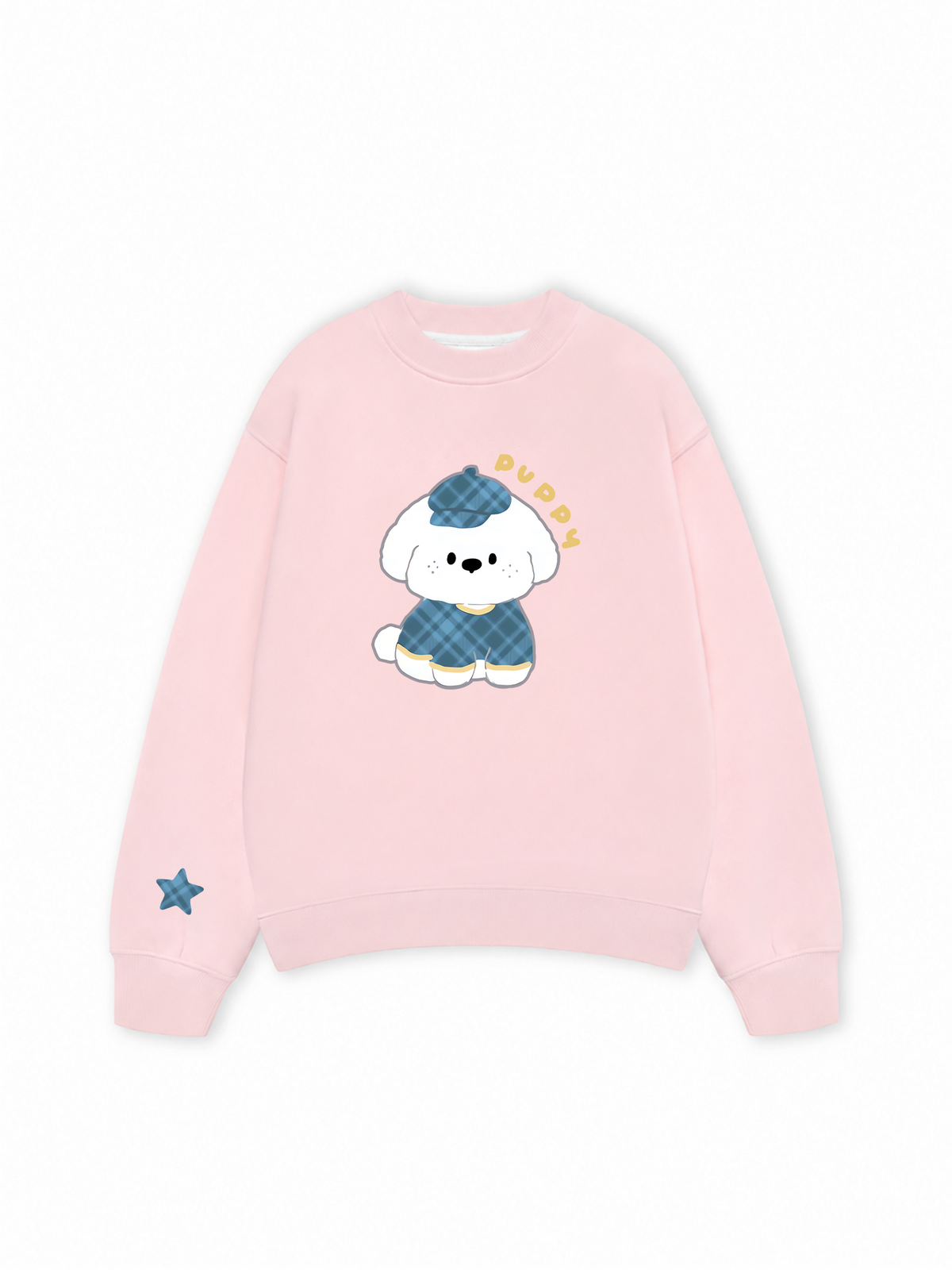 Áo Sweater Nỉ Hai Da Soft Paw Blue Puppy