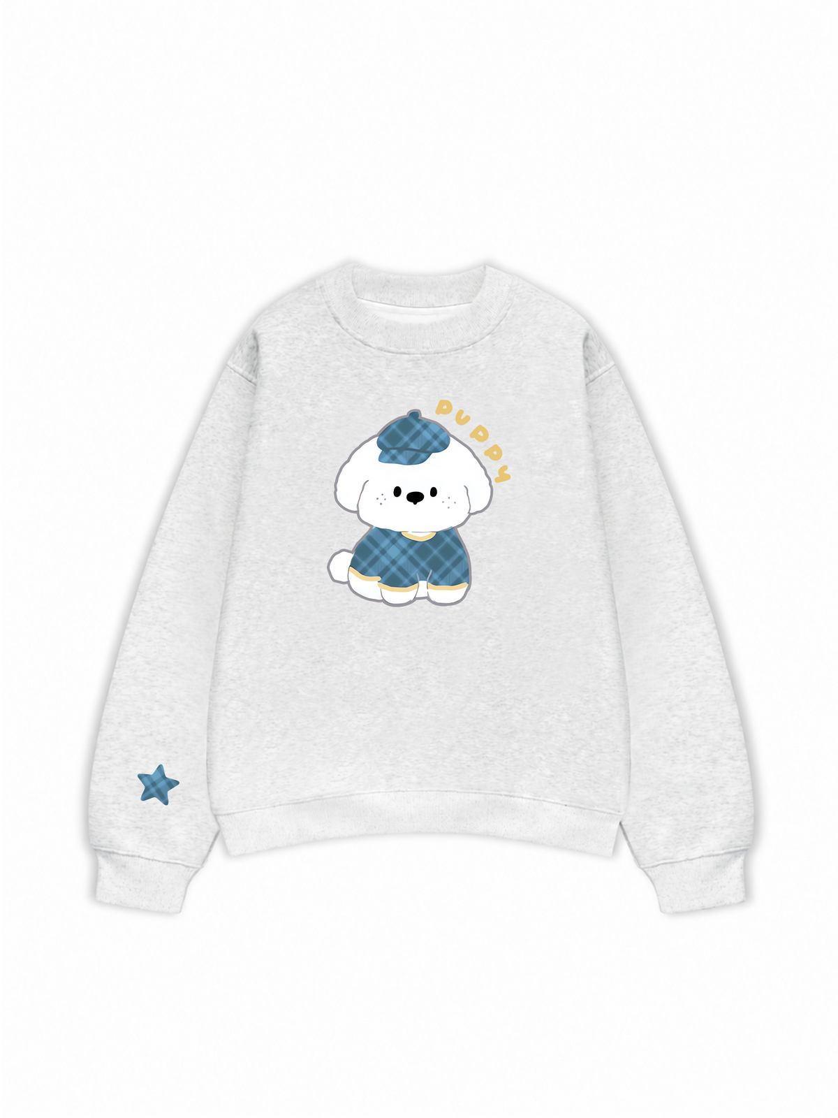 Áo Sweater Nỉ Hai Da Soft Paw Blue Puppy