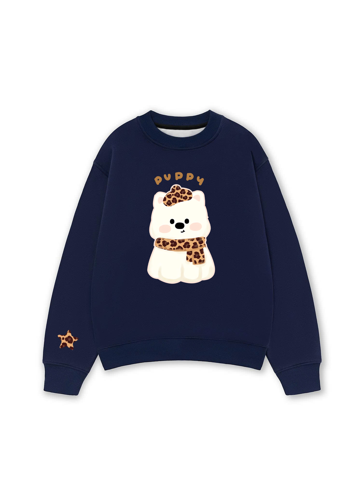 Áo Sweater Nỉ Hai Da Soft Paw Leopard Puppy