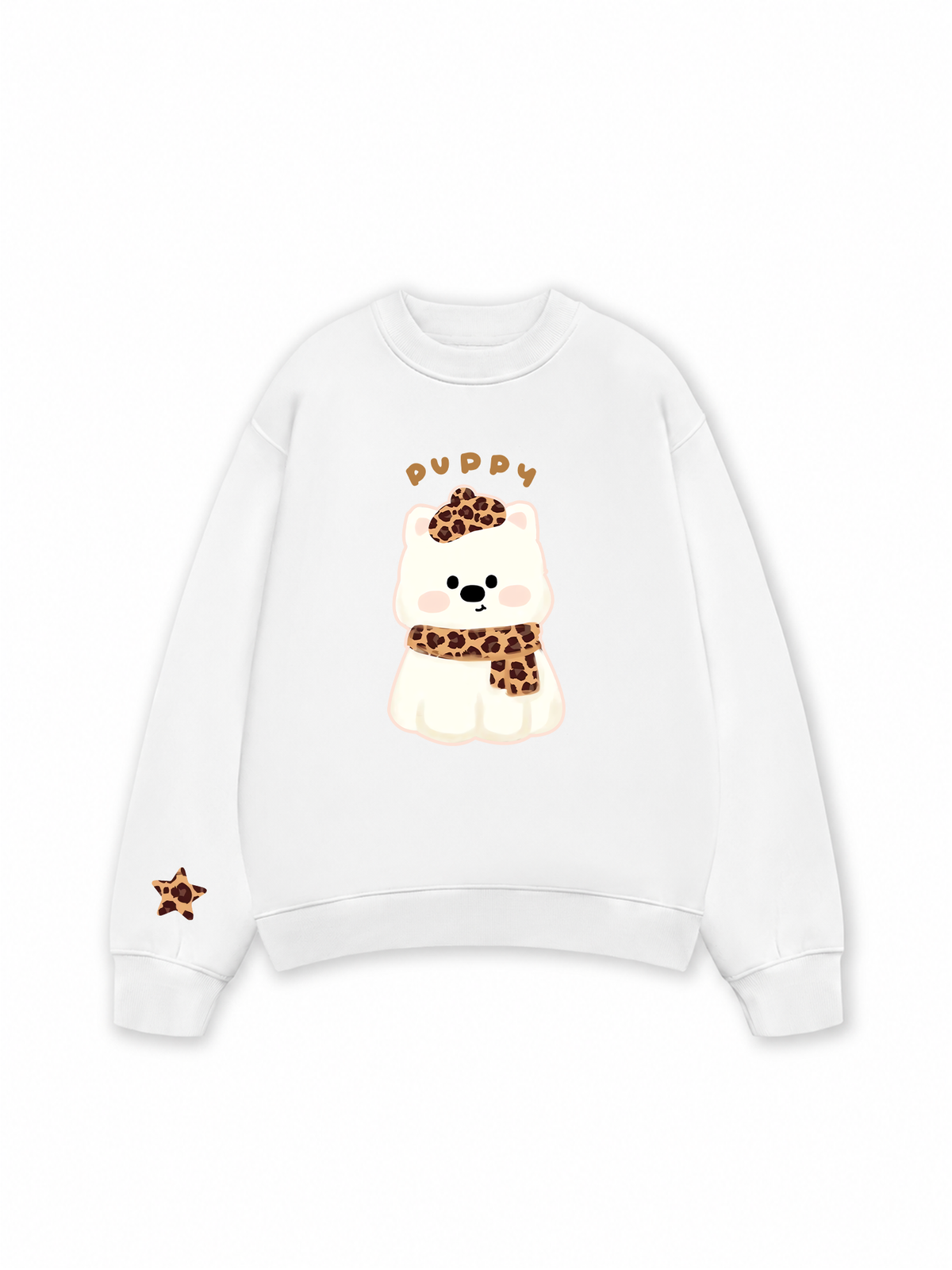 Áo Sweater Nỉ Hai Da Soft Paw Leopard Puppy