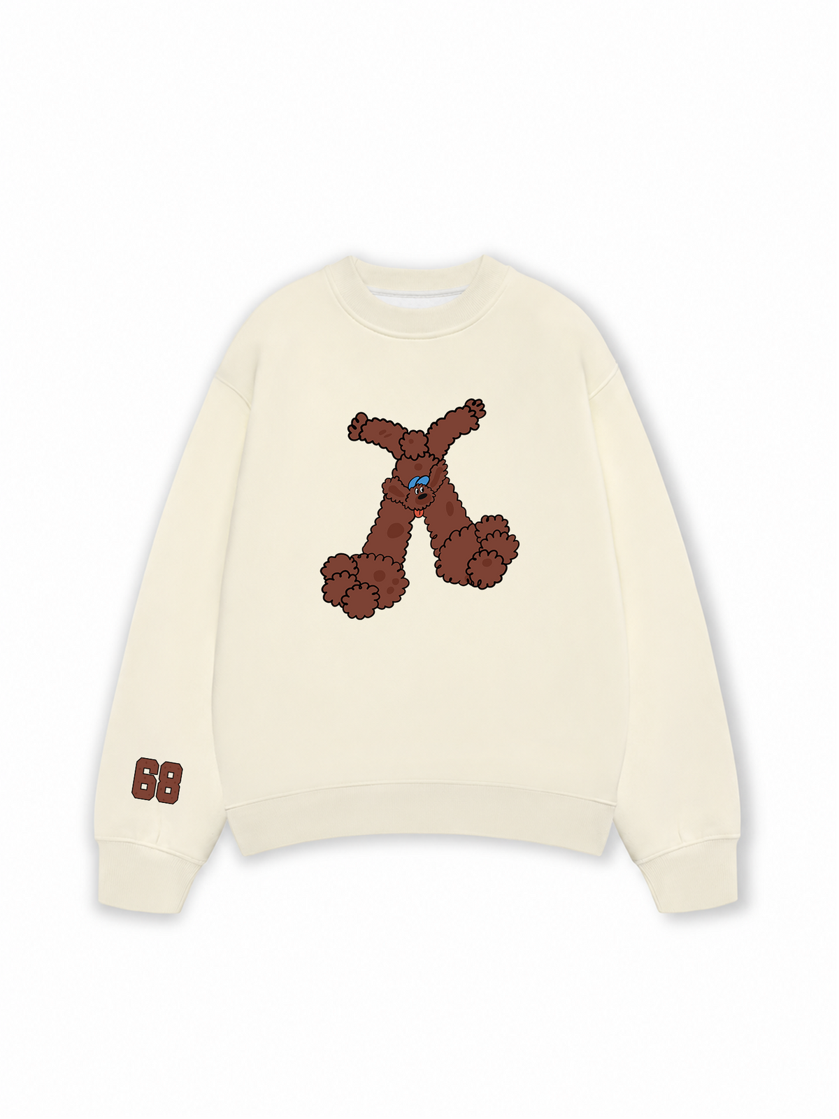 Áo Sweater Nỉ Hai Da Soft Paw Brown Teddy