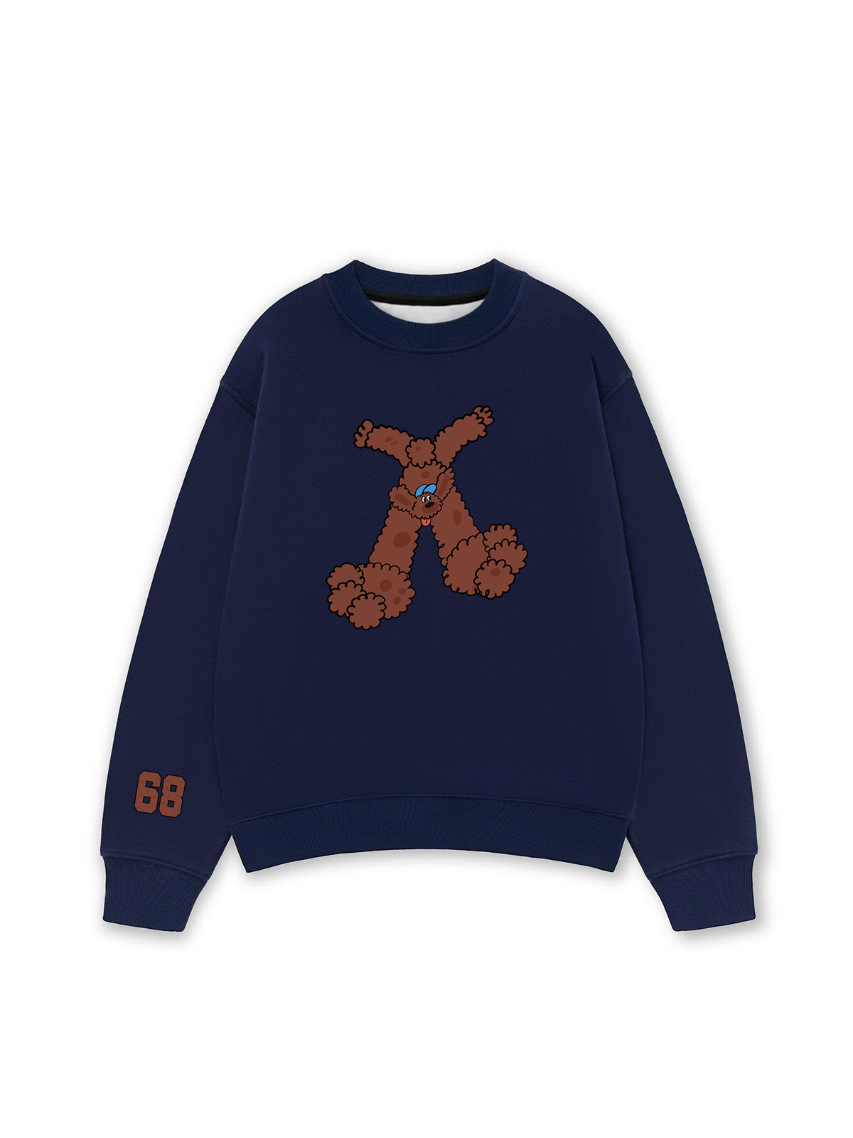 Áo Sweater Nỉ Hai Da Soft Paw Brown Teddy