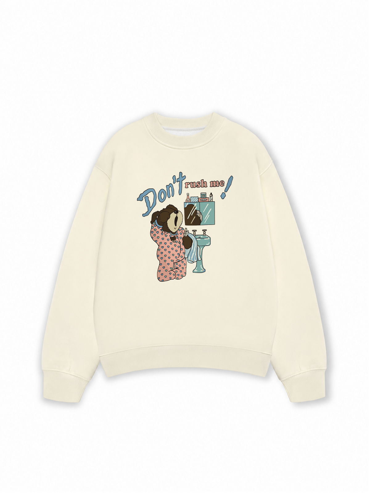 Áo Sweater Nỉ Hai Da Soft Paw Don't Rush Me