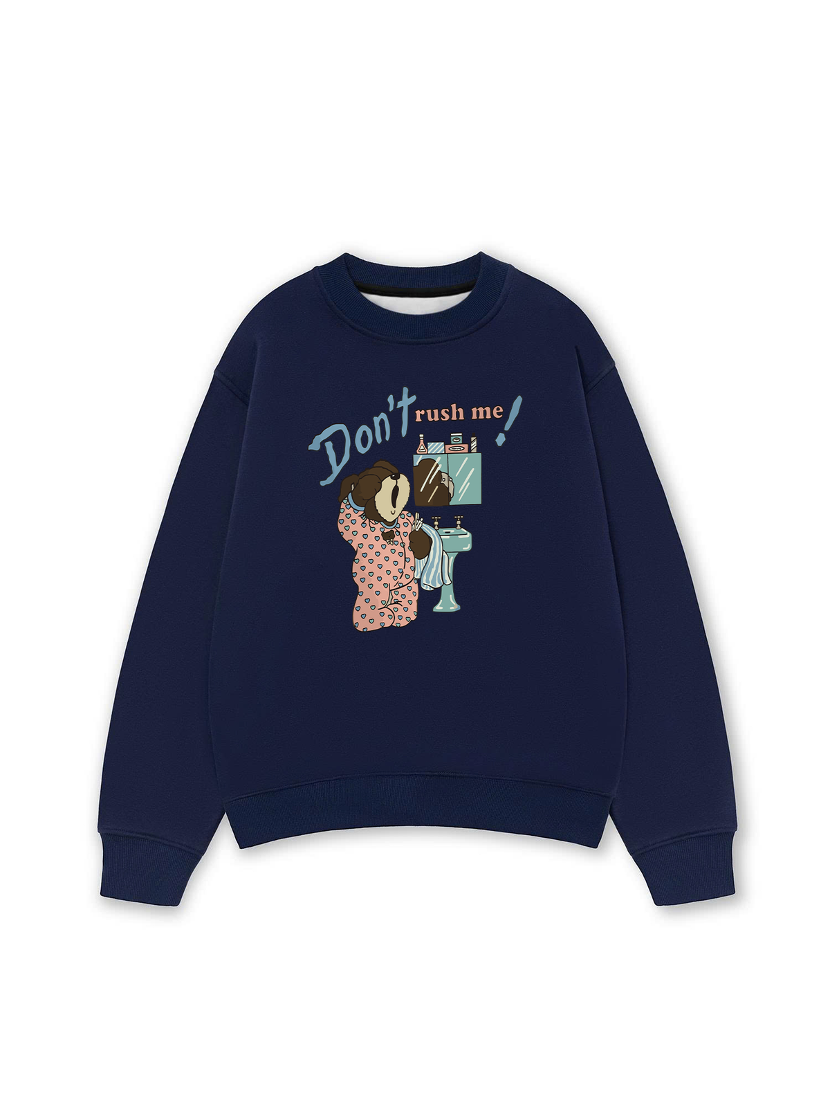 Áo Sweater Nỉ Hai Da Soft Paw Don't Rush Me
