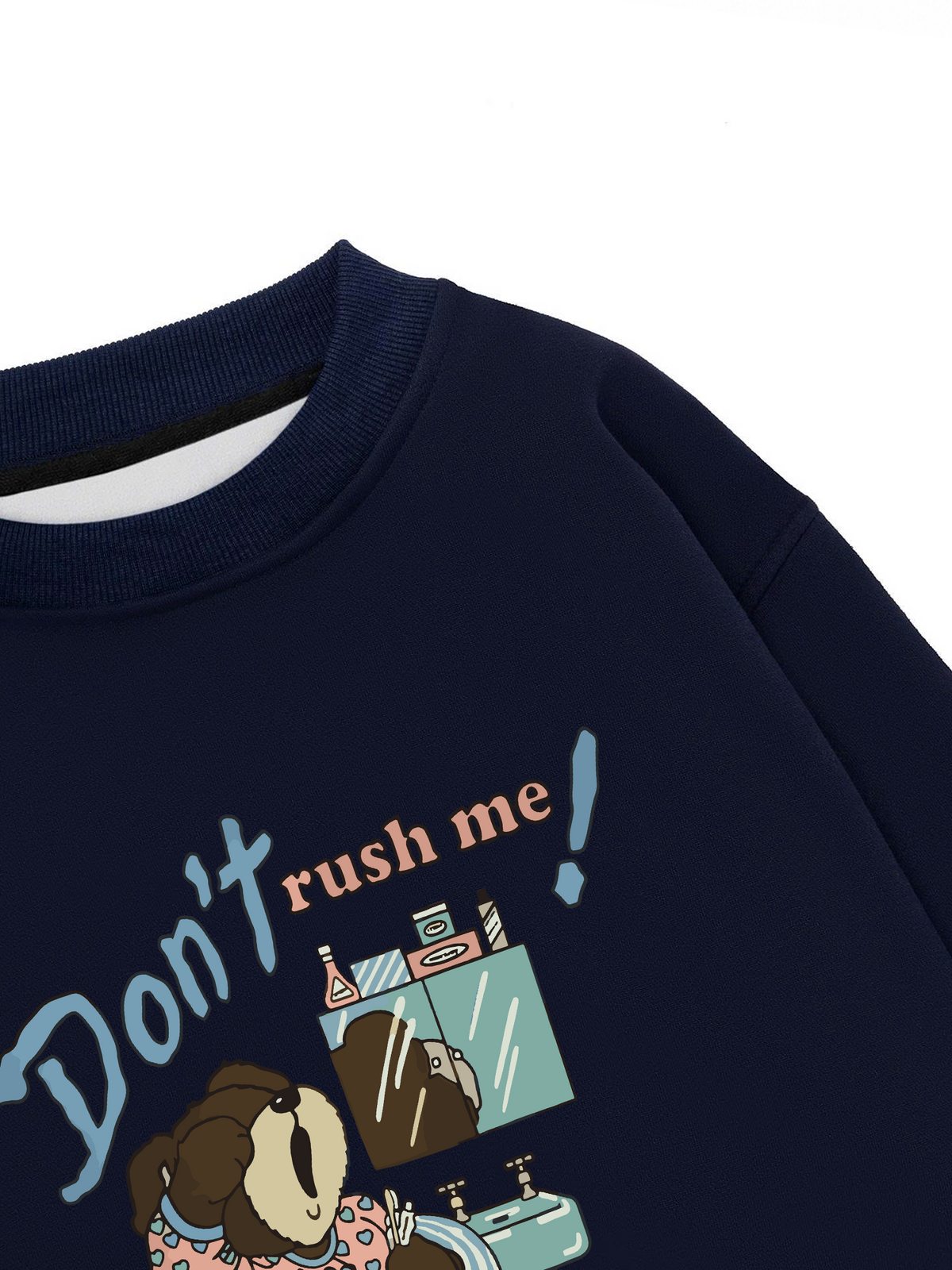 Áo Sweater Nỉ Hai Da Soft Paw Don't Rush Me