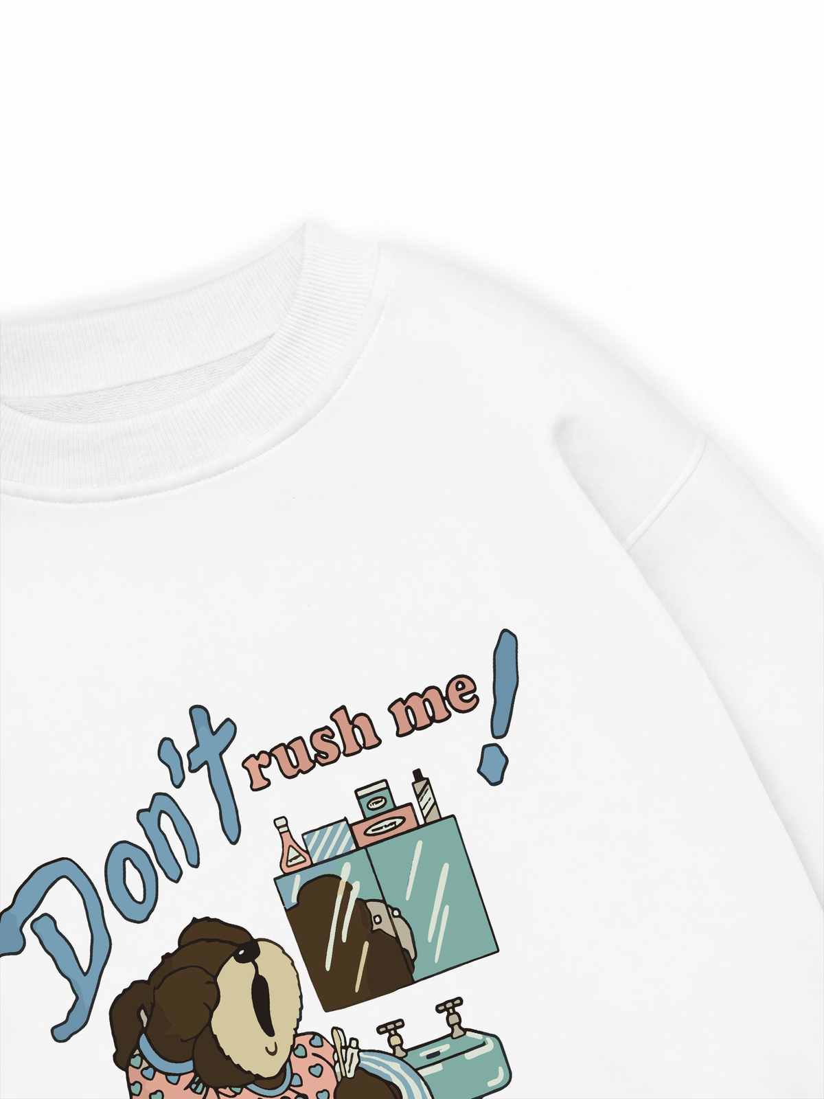 Áo Sweater Nỉ Hai Da Soft Paw Don't Rush Me