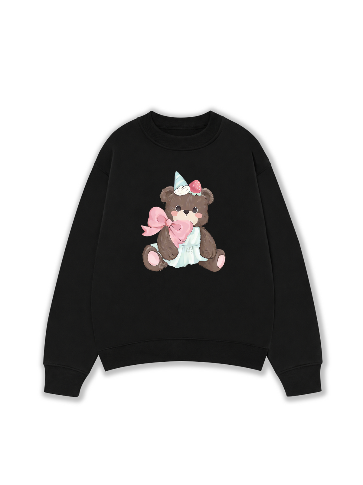 Áo Sweater Nỉ Hai Da Soft Paw Strawberry Bear