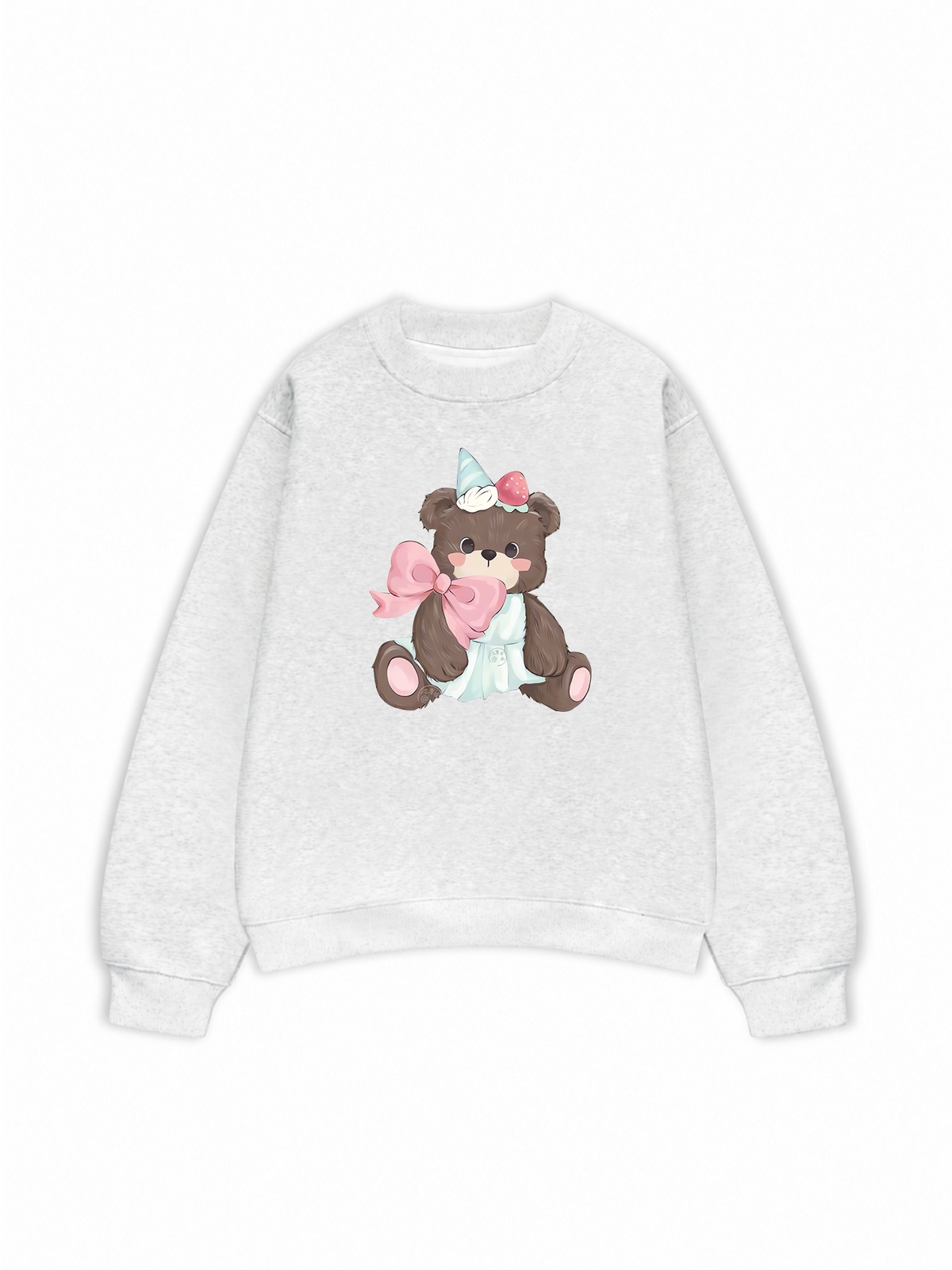 Áo Sweater Nỉ Hai Da Soft Paw Strawberry Bear