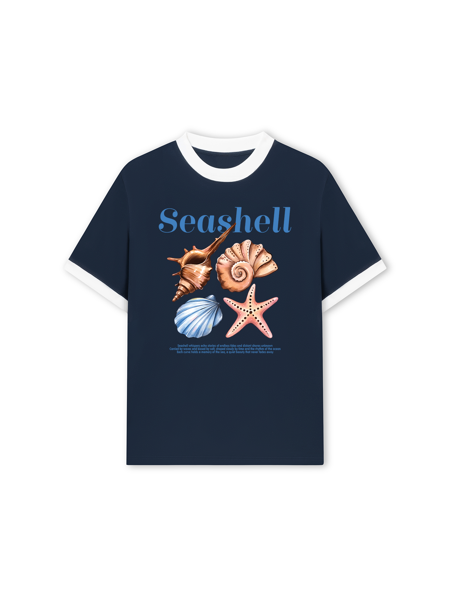 Áo Thun Ringer Relaxed Fit Seashell