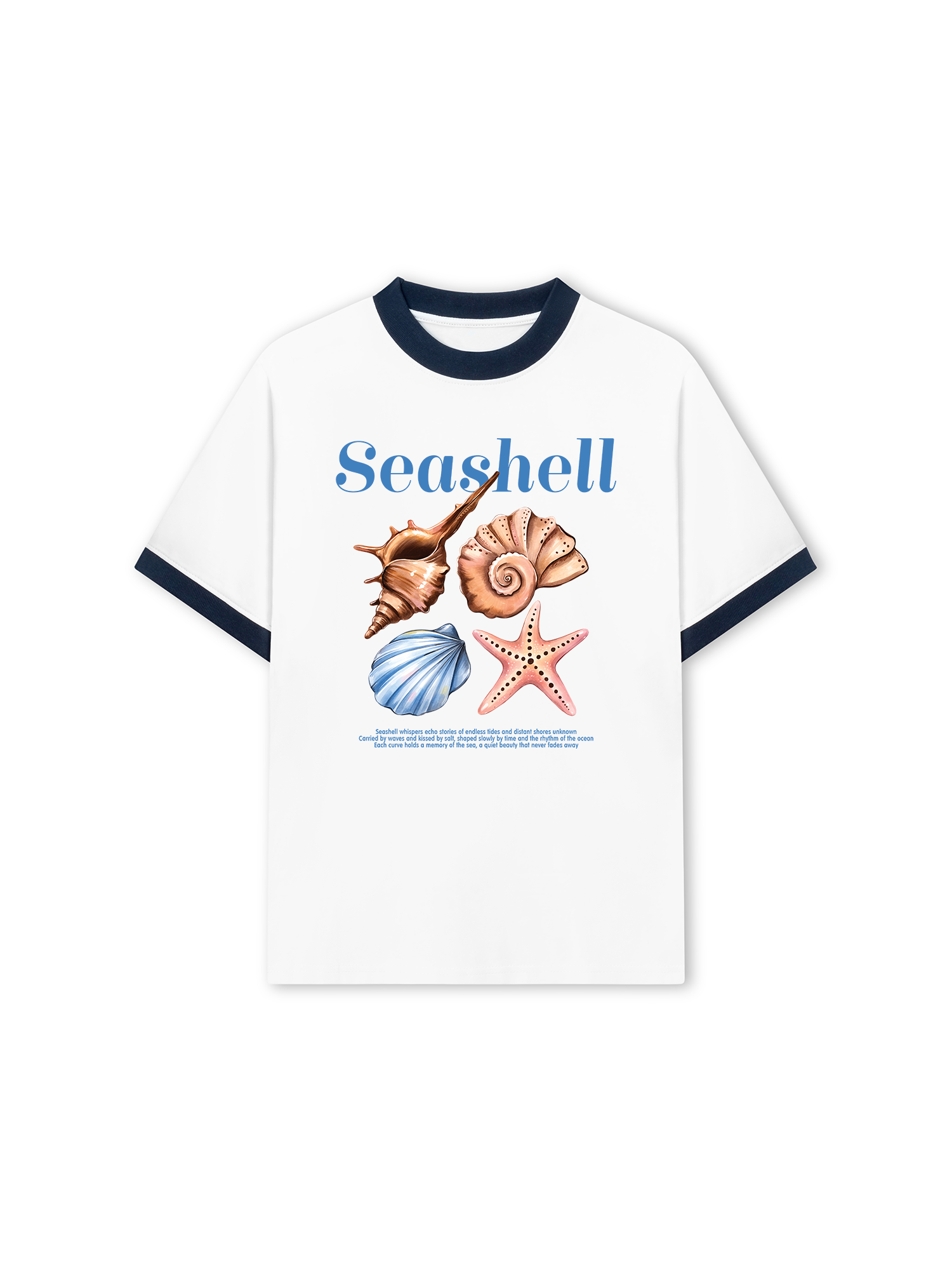 Áo Thun Ringer Relaxed Fit Seashell