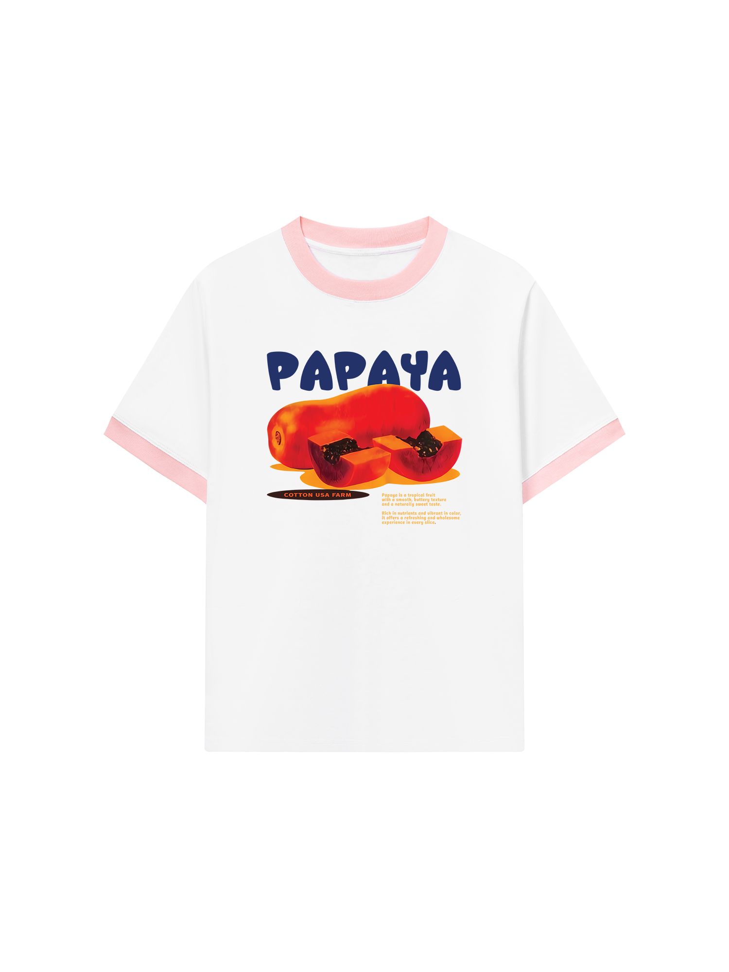 Áo Thun Ringer Relaxed Fit Papaya