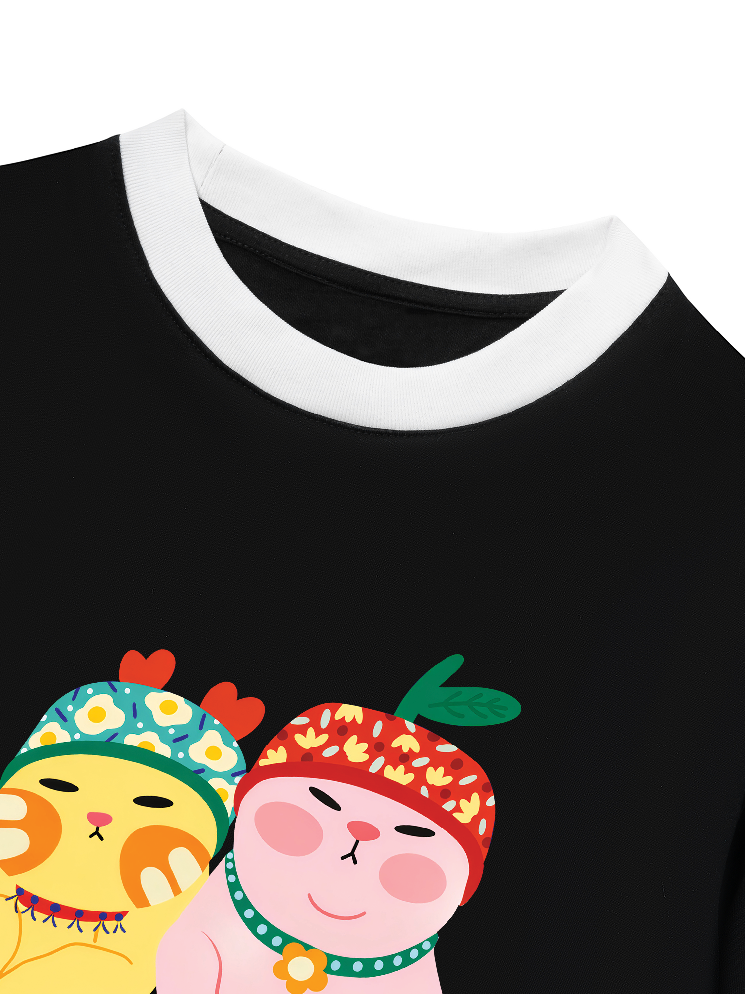 Áo Thun Ringer Relaxed Fit Fruit Meow Meow