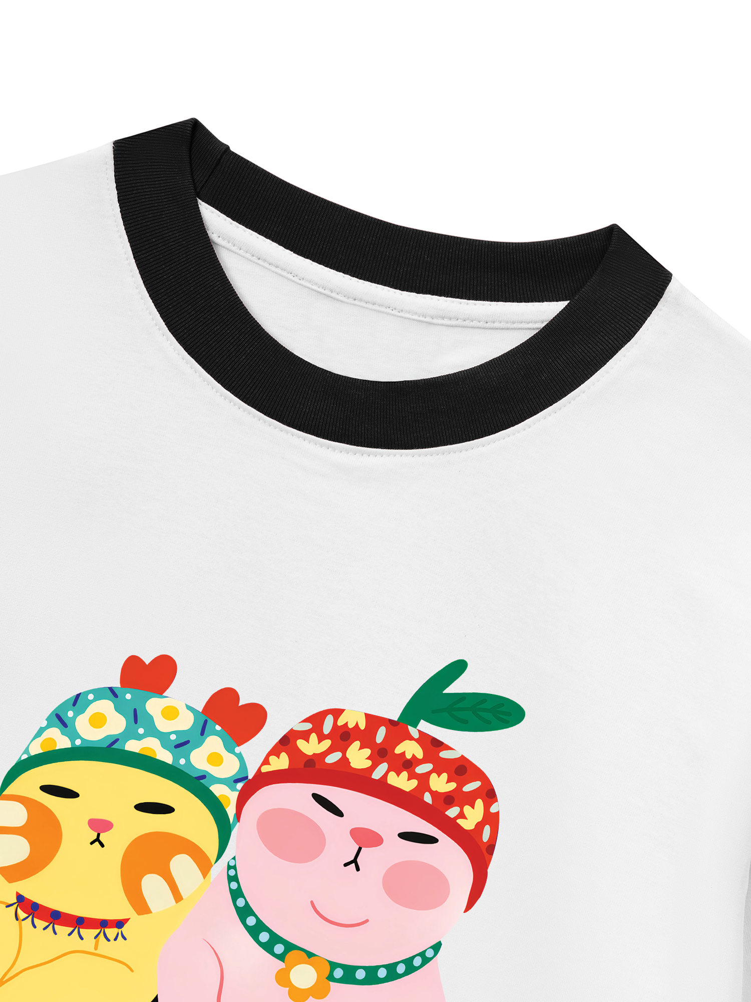 Áo Thun Ringer Relaxed Fit Fruit Meow Meow