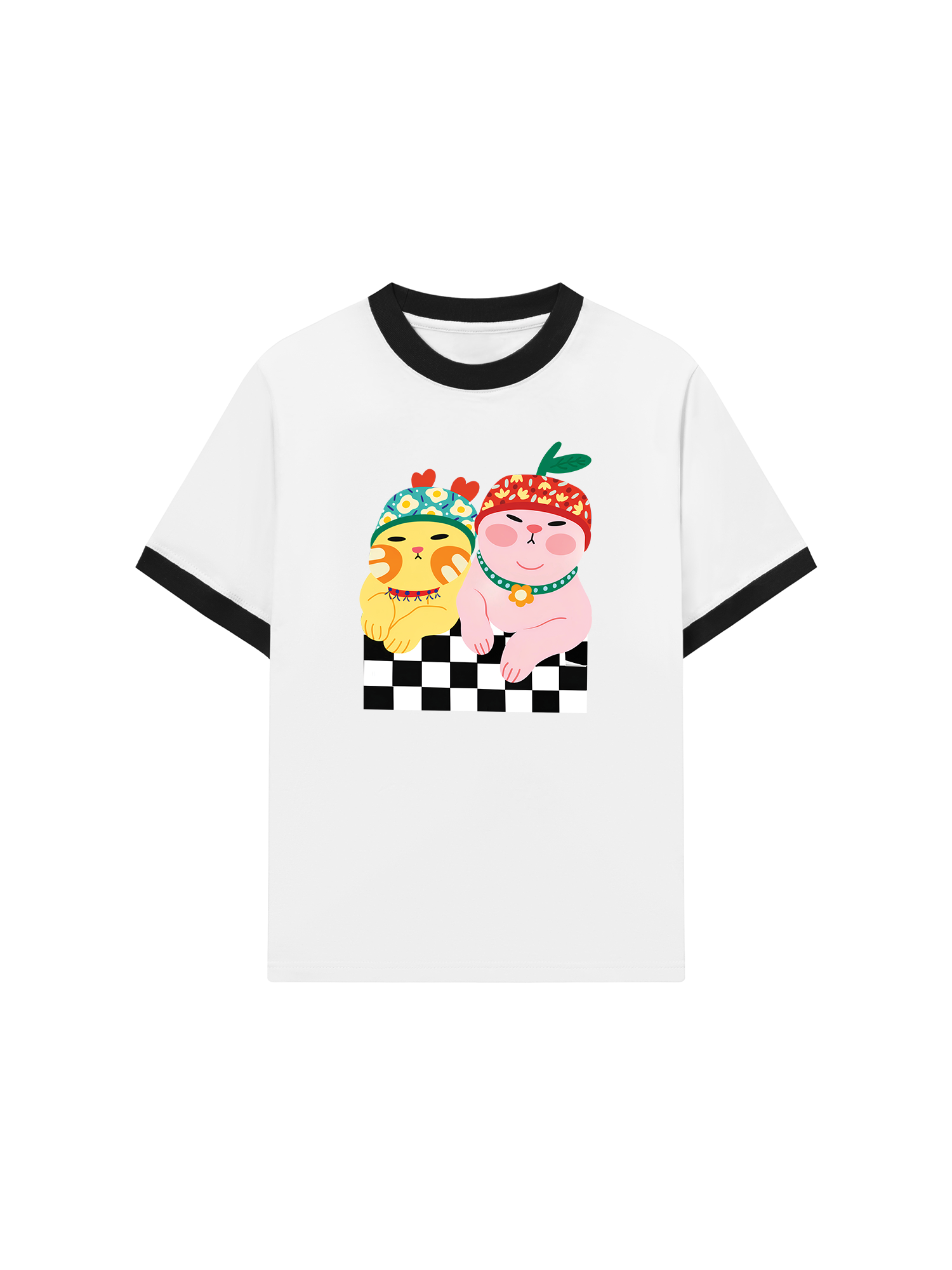 Áo Thun Ringer Relaxed Fit Fruit Meow Meow