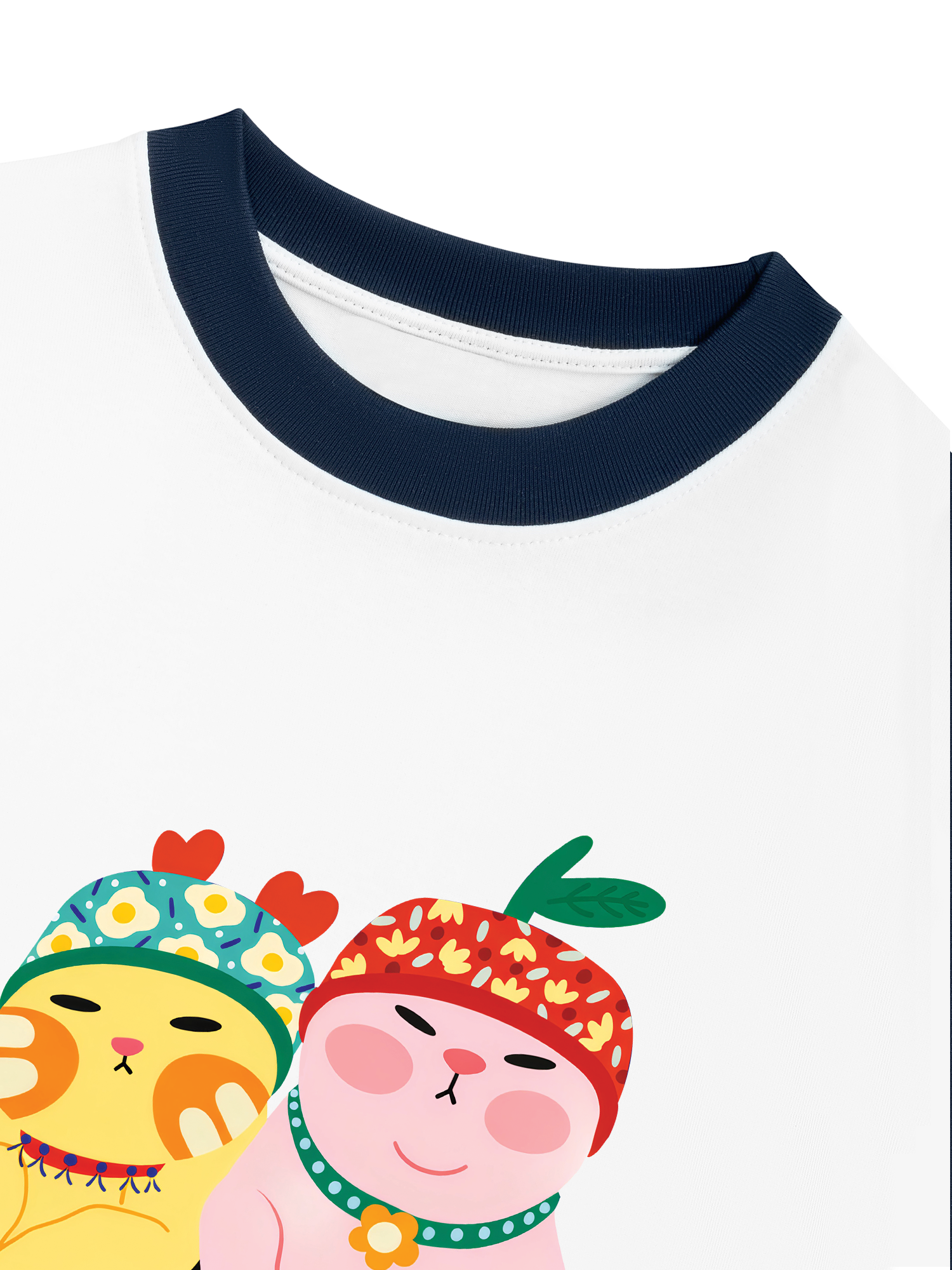 Áo Thun Ringer Relaxed Fit Fruit Meow Meow