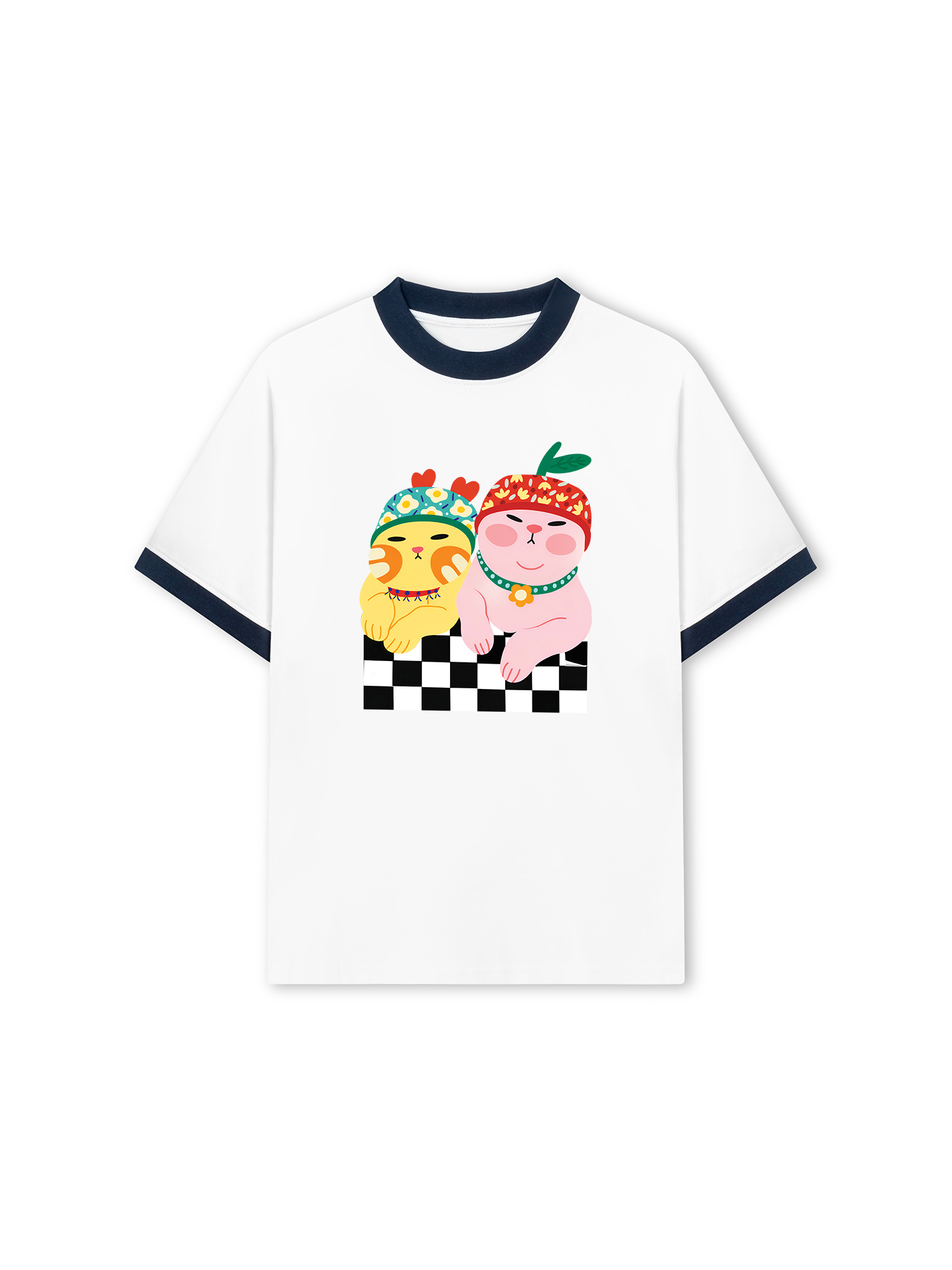 Áo Thun Ringer Relaxed Fit Fruit Meow Meow