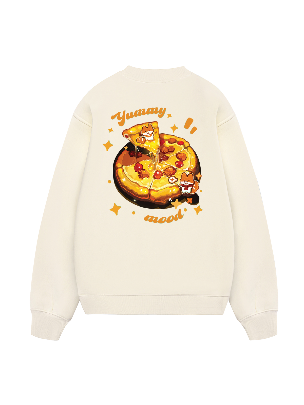 Yummy Mood Cute Puppy Pizza Sweater