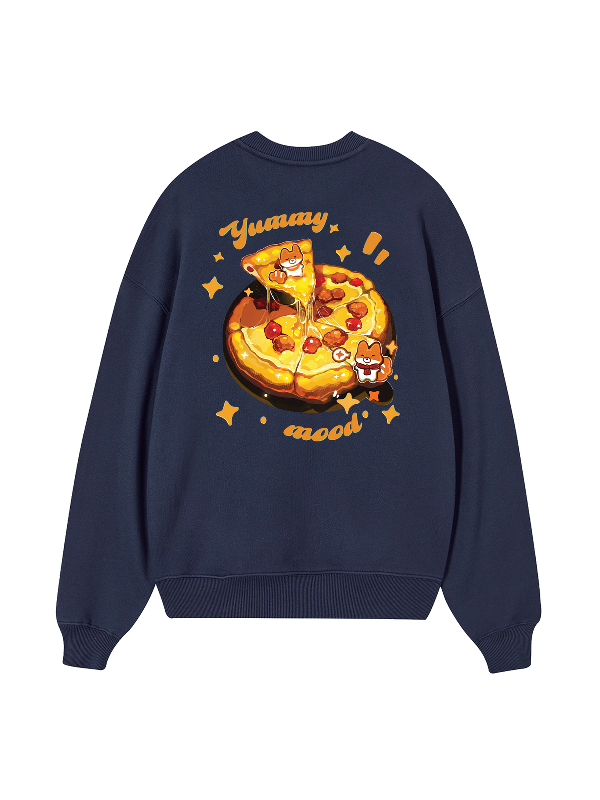 Yummy Mood Cute Puppy Pizza Sweater