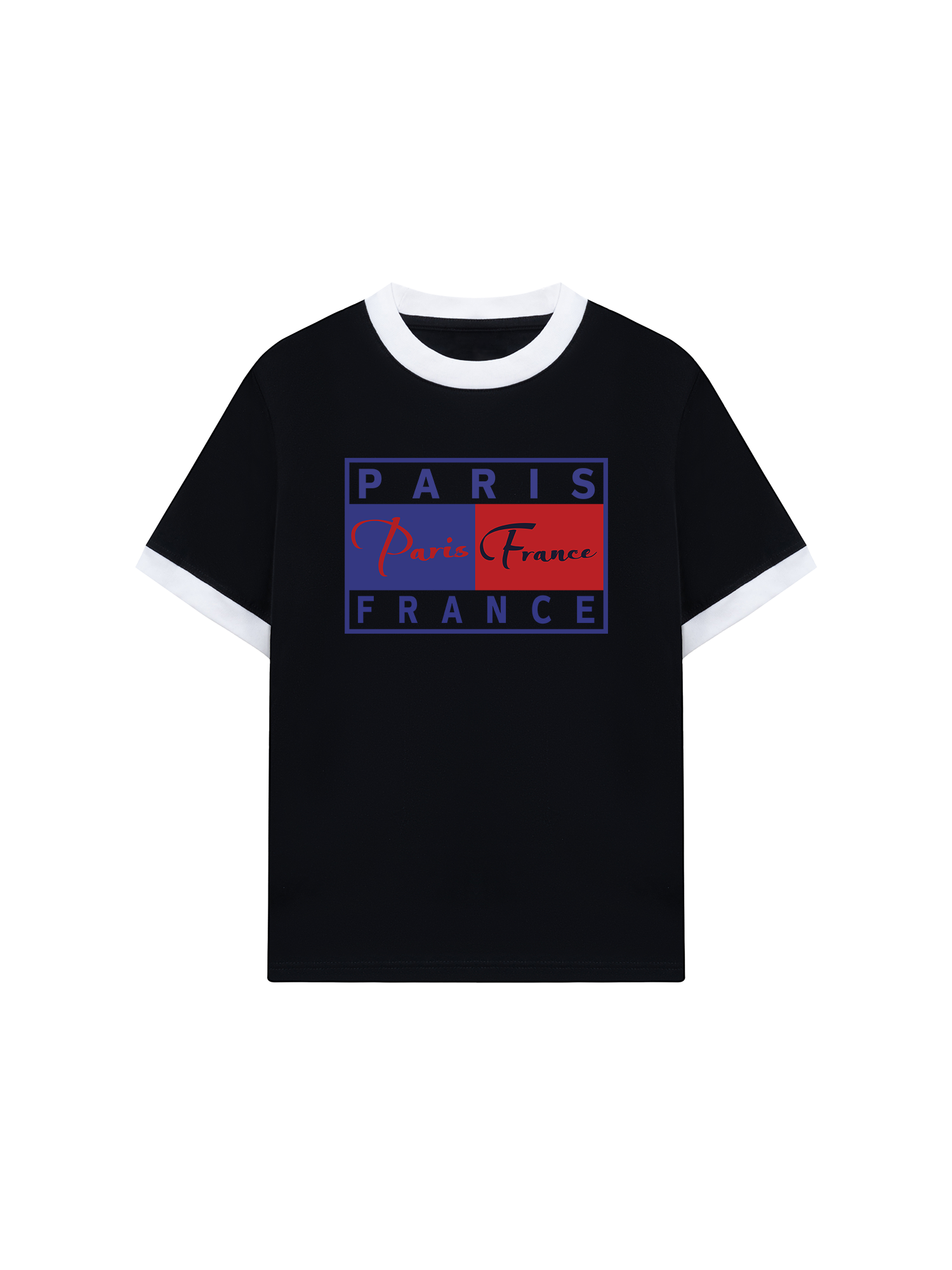 Áo Thun Ringer Relaxed Fit Basic Paris France