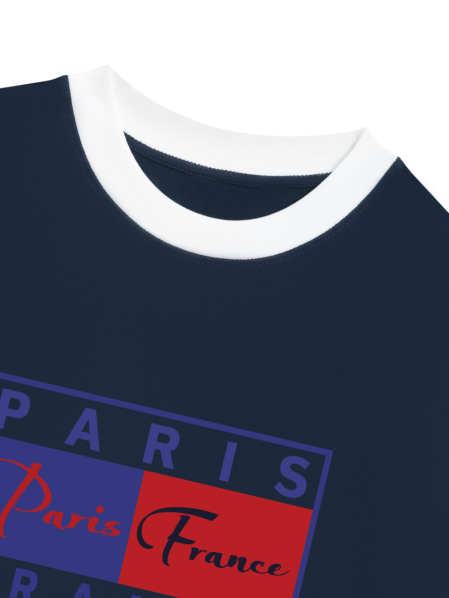 Áo Thun Ringer Relaxed Fit Basic Paris France