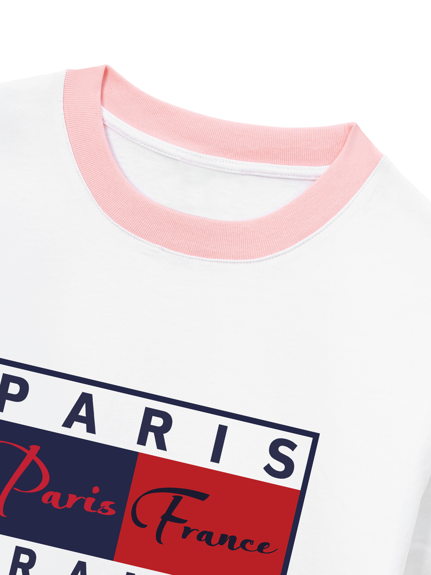 Áo Thun Ringer Relaxed Fit Basic Paris France