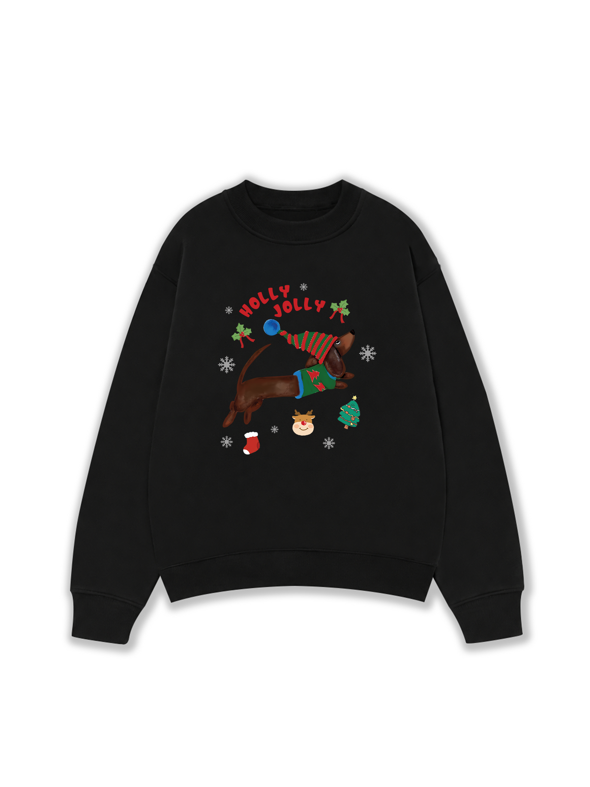 Áo Sweater Nỉ Hai Da Holy Jolly Cute Puppy