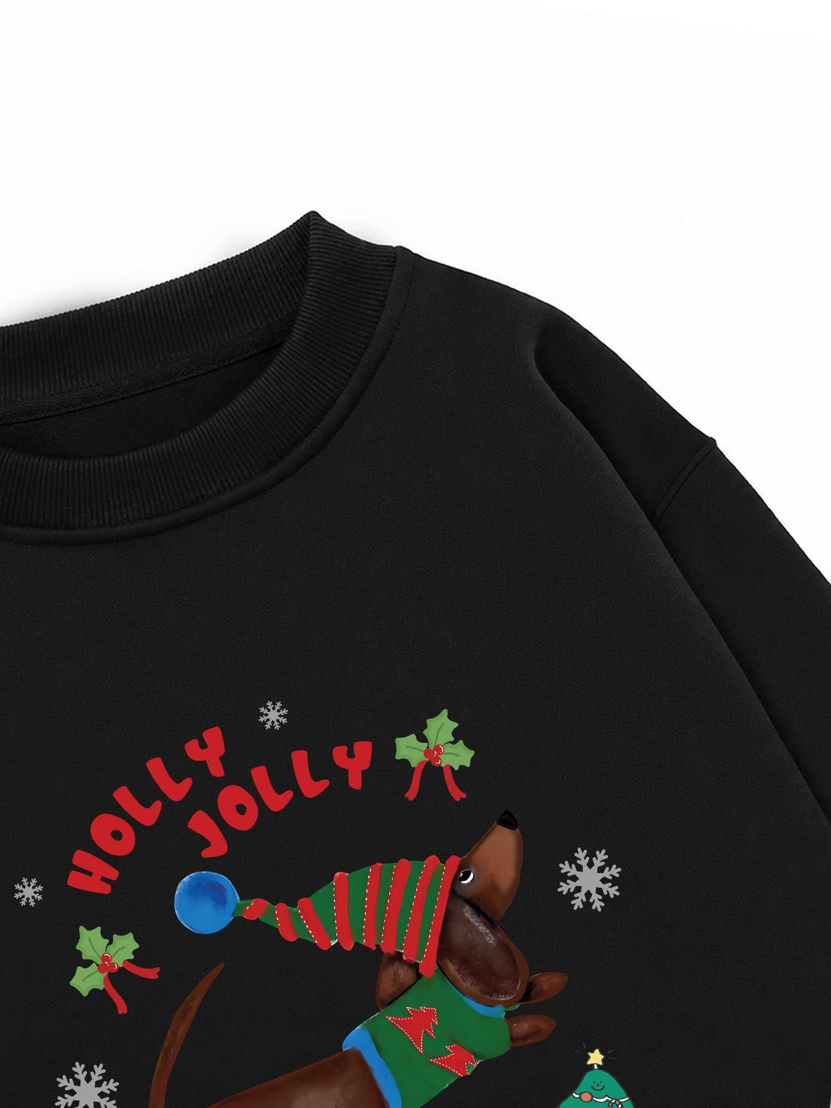 Áo Sweater Nỉ Hai Da Holy Jolly Cute Puppy