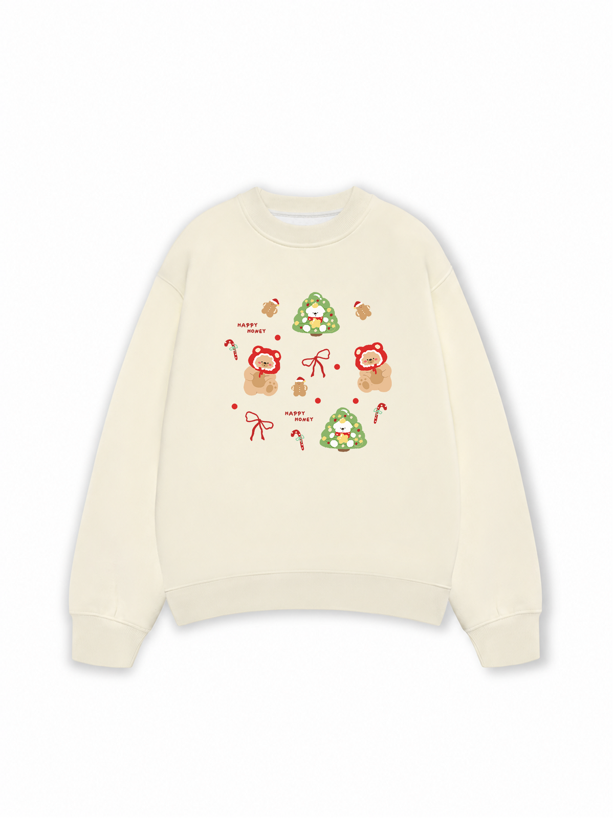 Áo Sweater Nỉ Hai Da Cute Happy Honey