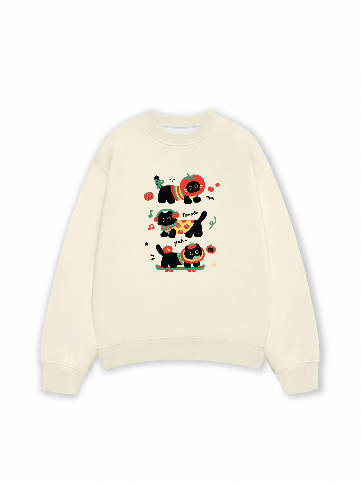 Áo Sweater Nỉ Hai Da Winter Cute Black Cat